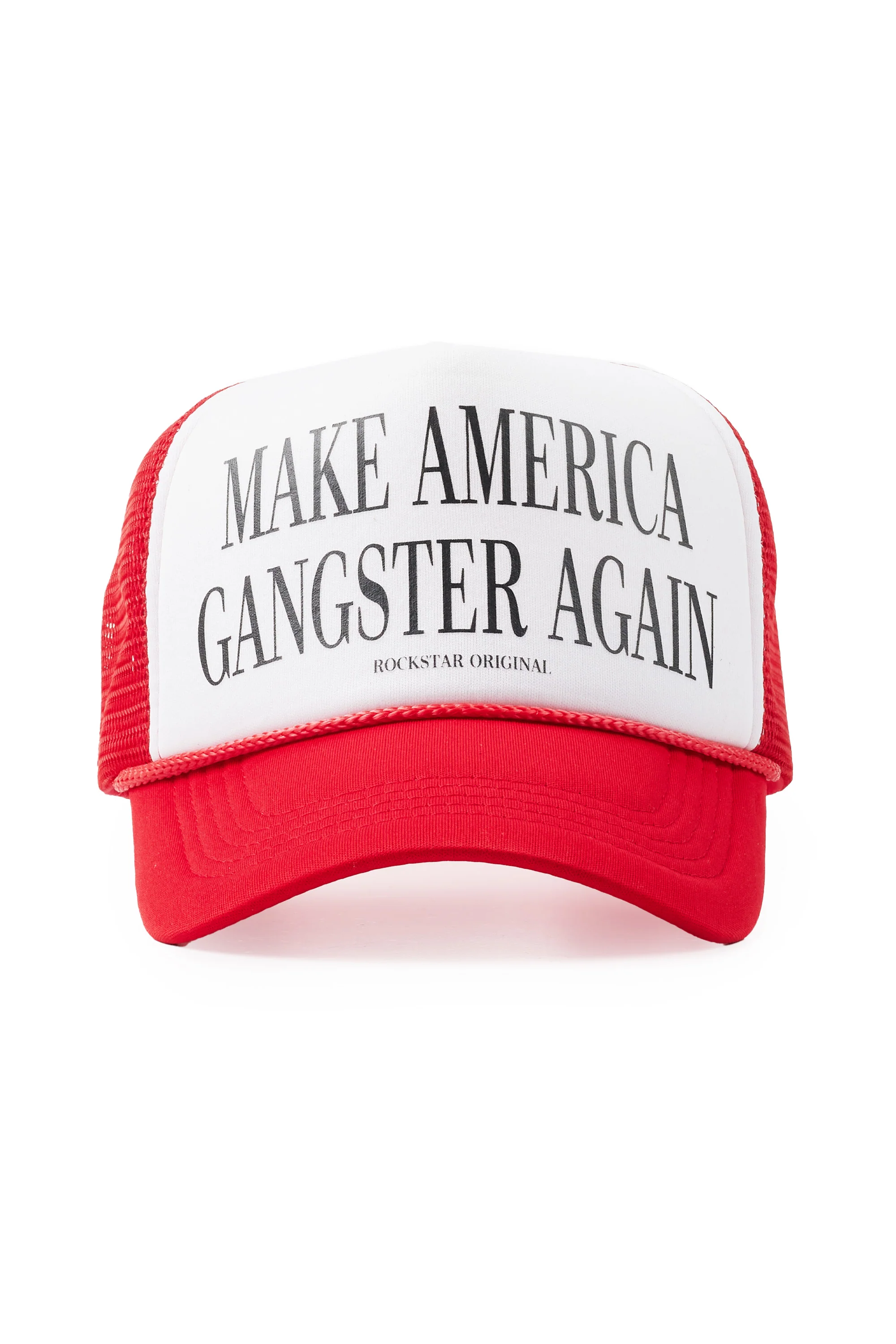 Drako White/Red Graphic Trucker Hat