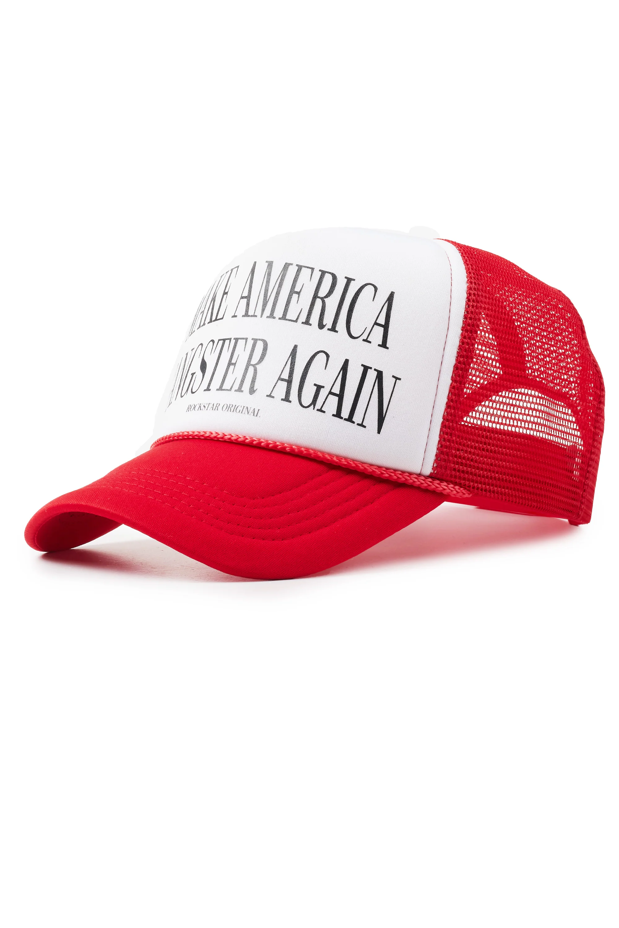 Drako White/Red Graphic Trucker Hat - Image 2