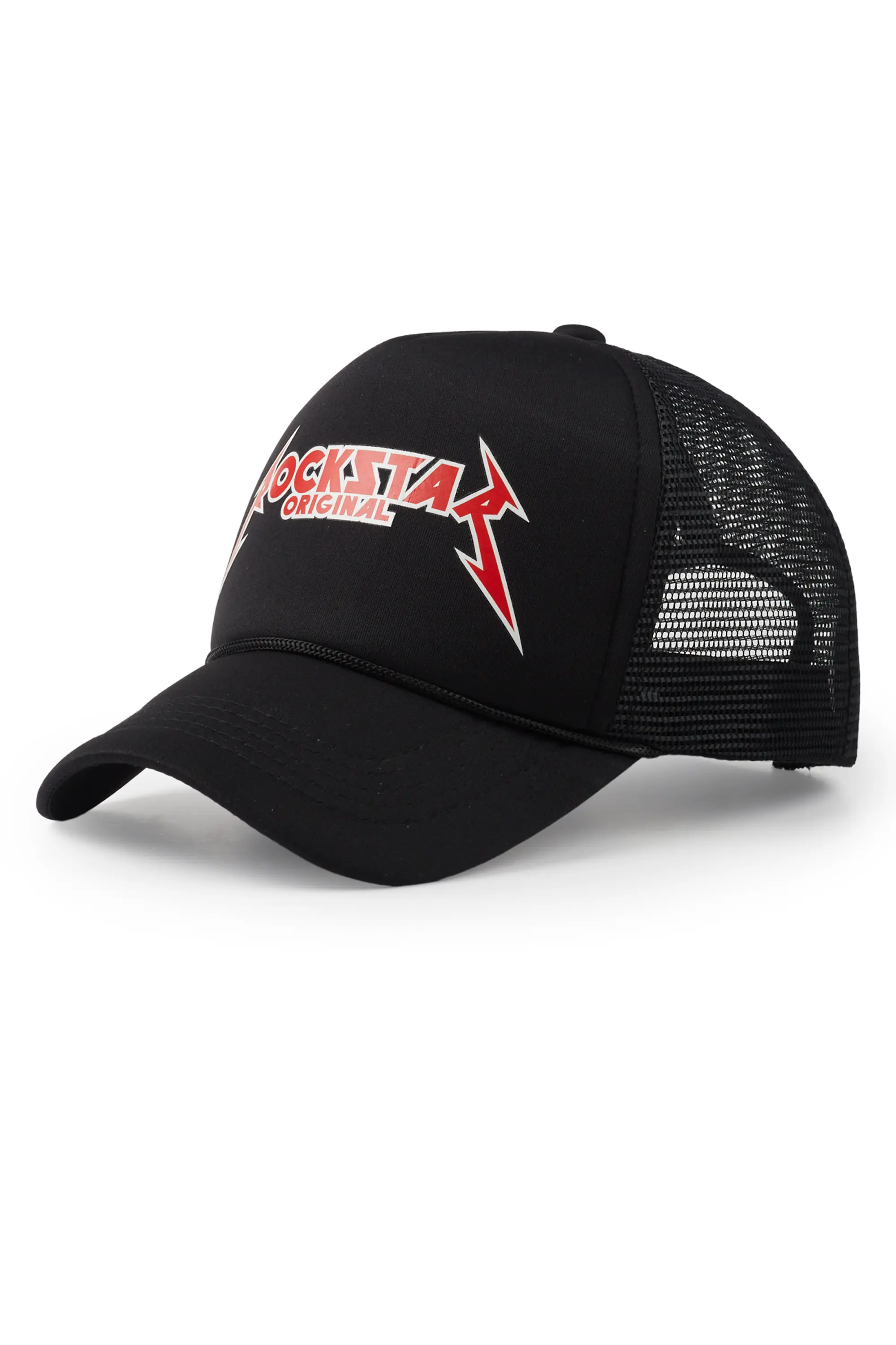 Rockband Logo Trucker Hat- Black - Image 3