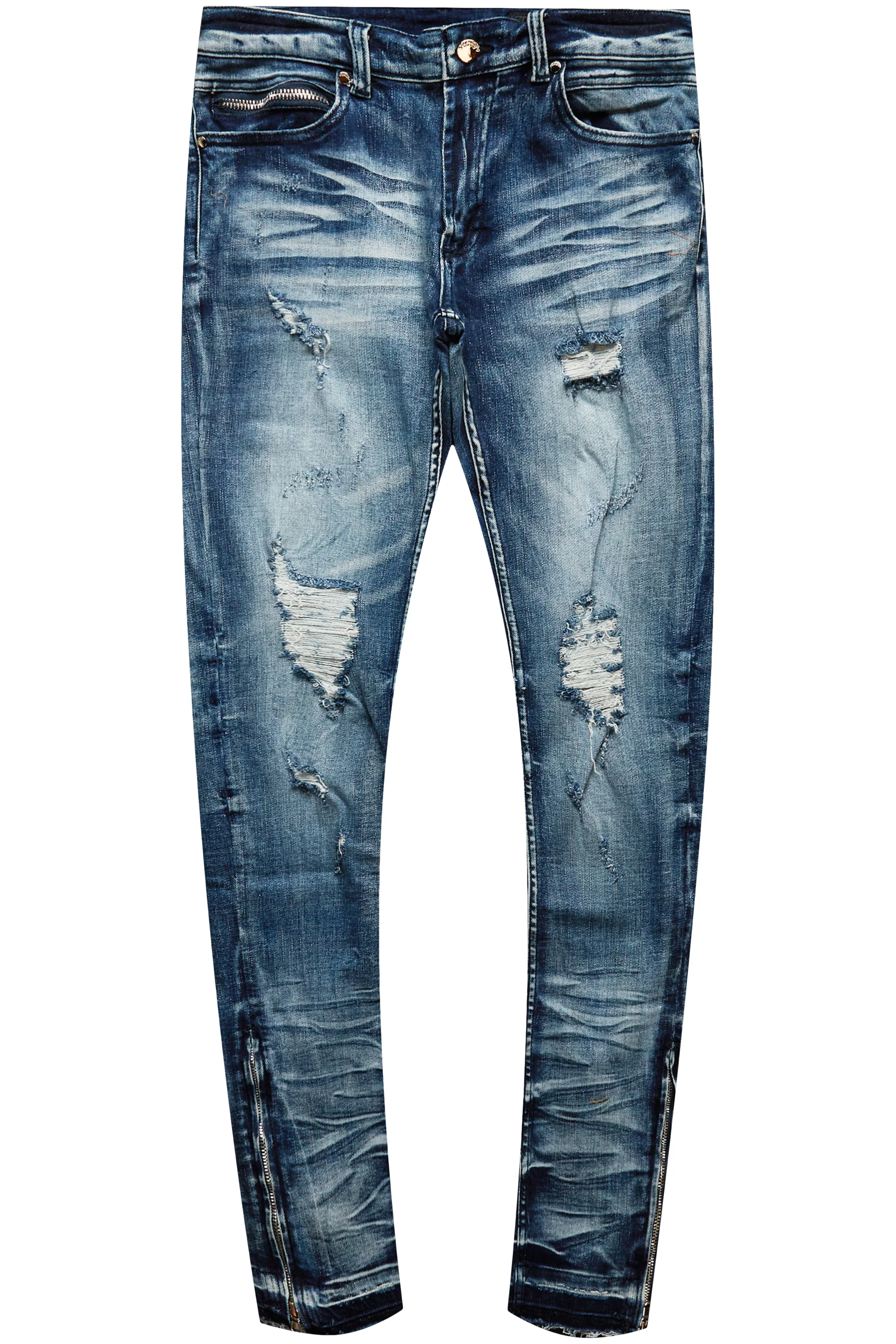 Jaymes Blue Stacked Flare Jean - Image 3