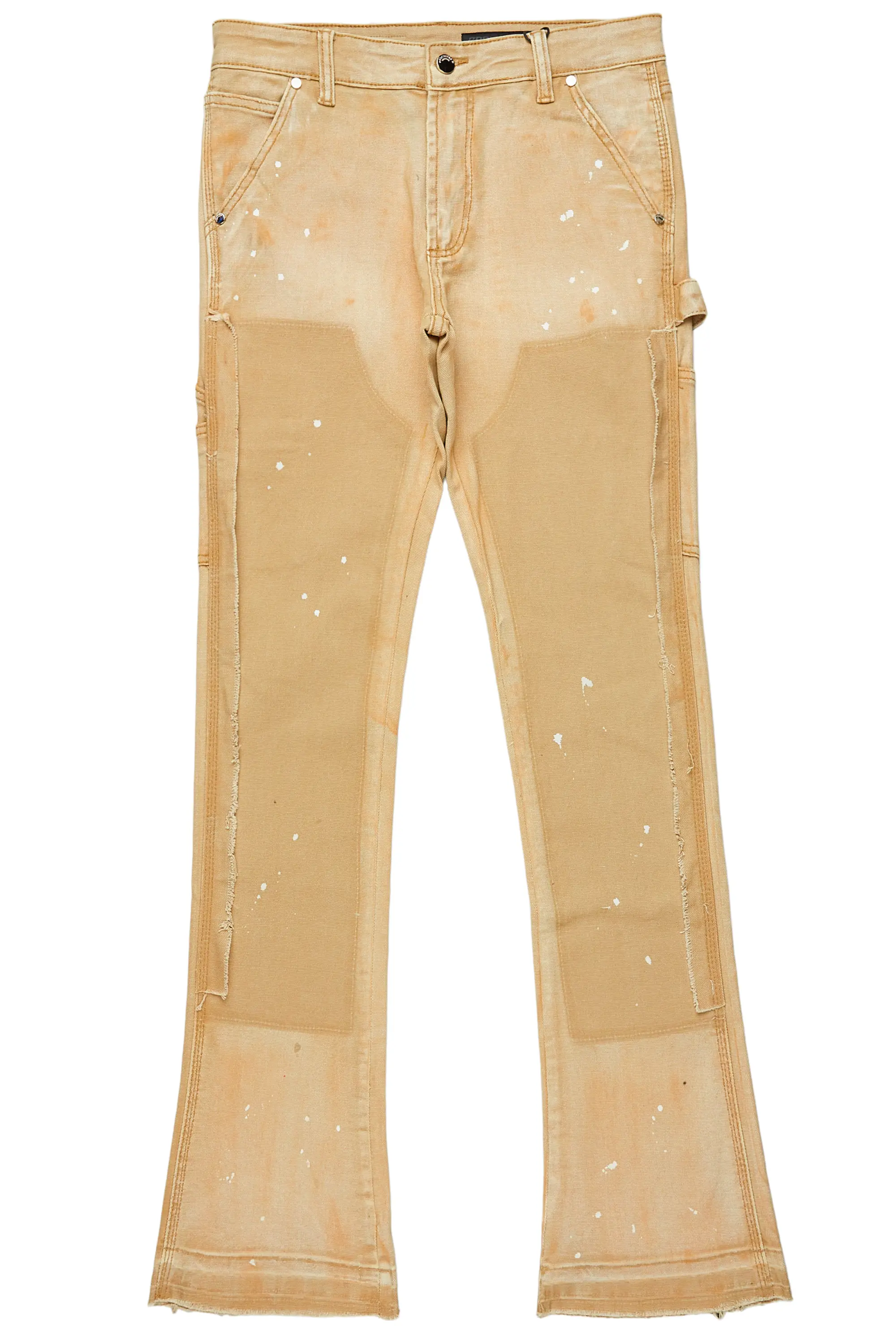 Serrano Beige Stacked Flare Jean - Image 2