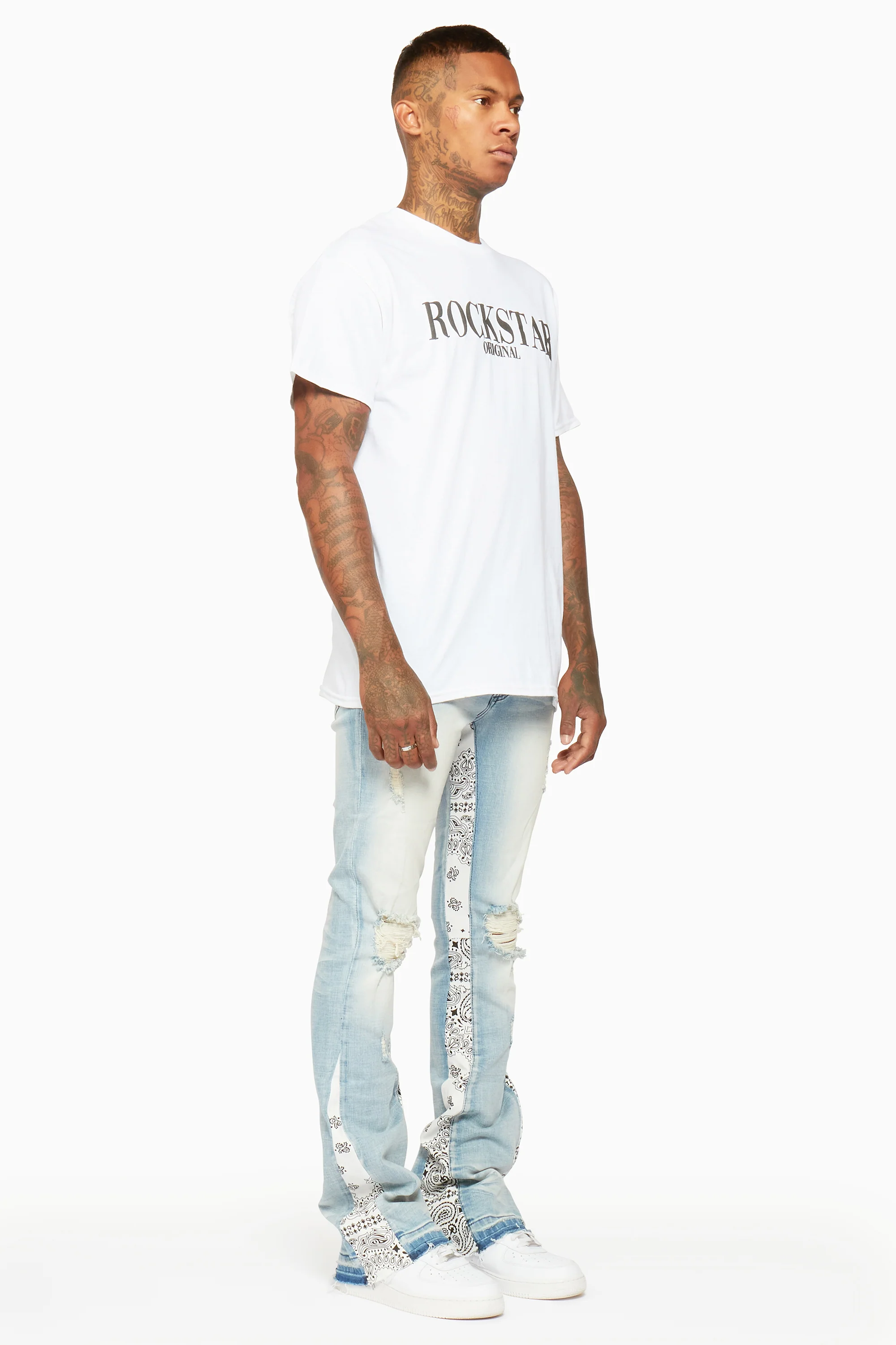 Wiz Blue Stacked Flare Jean - Image 5