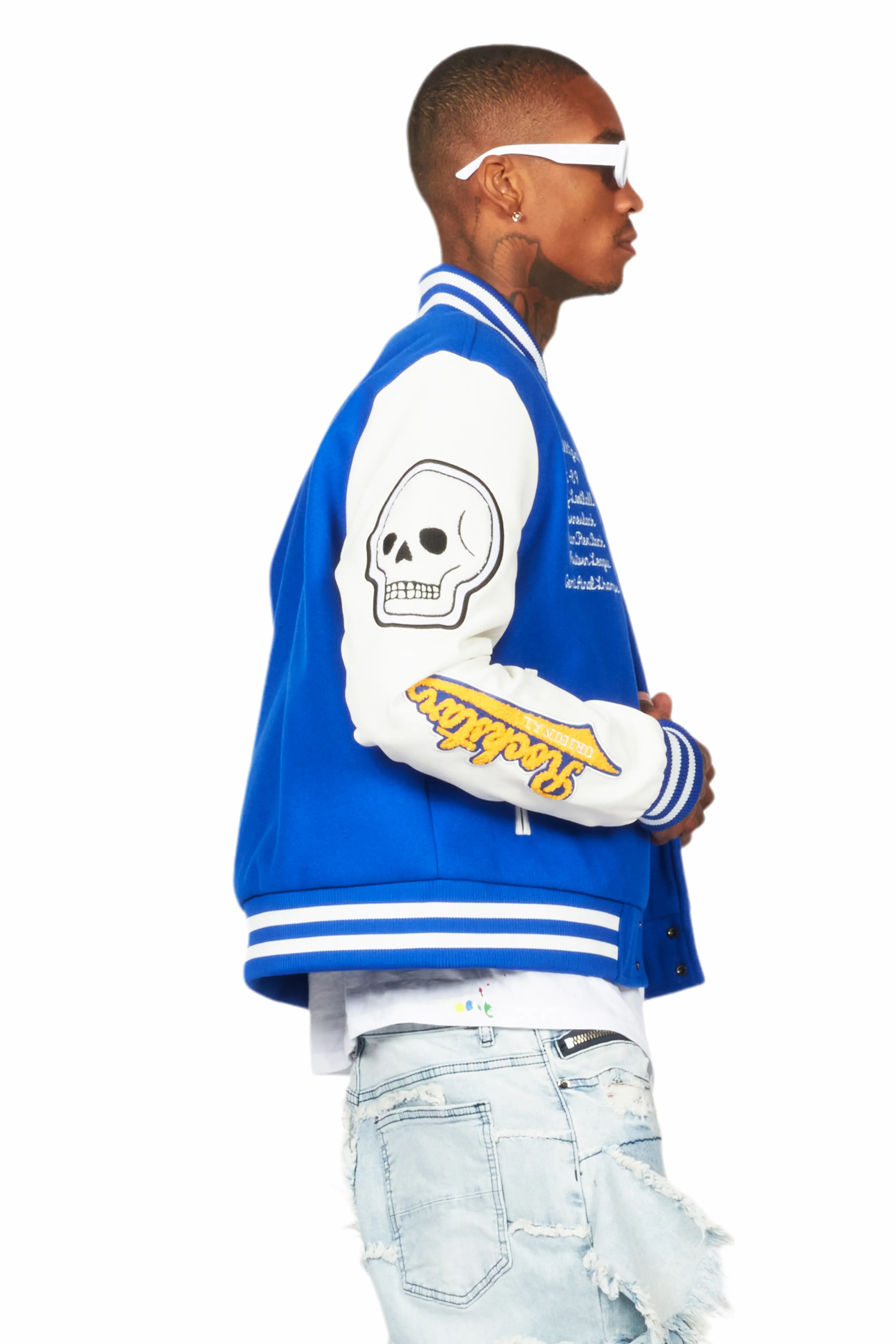 Eisen Royal Blue/White Varsity Jacket - Image 4