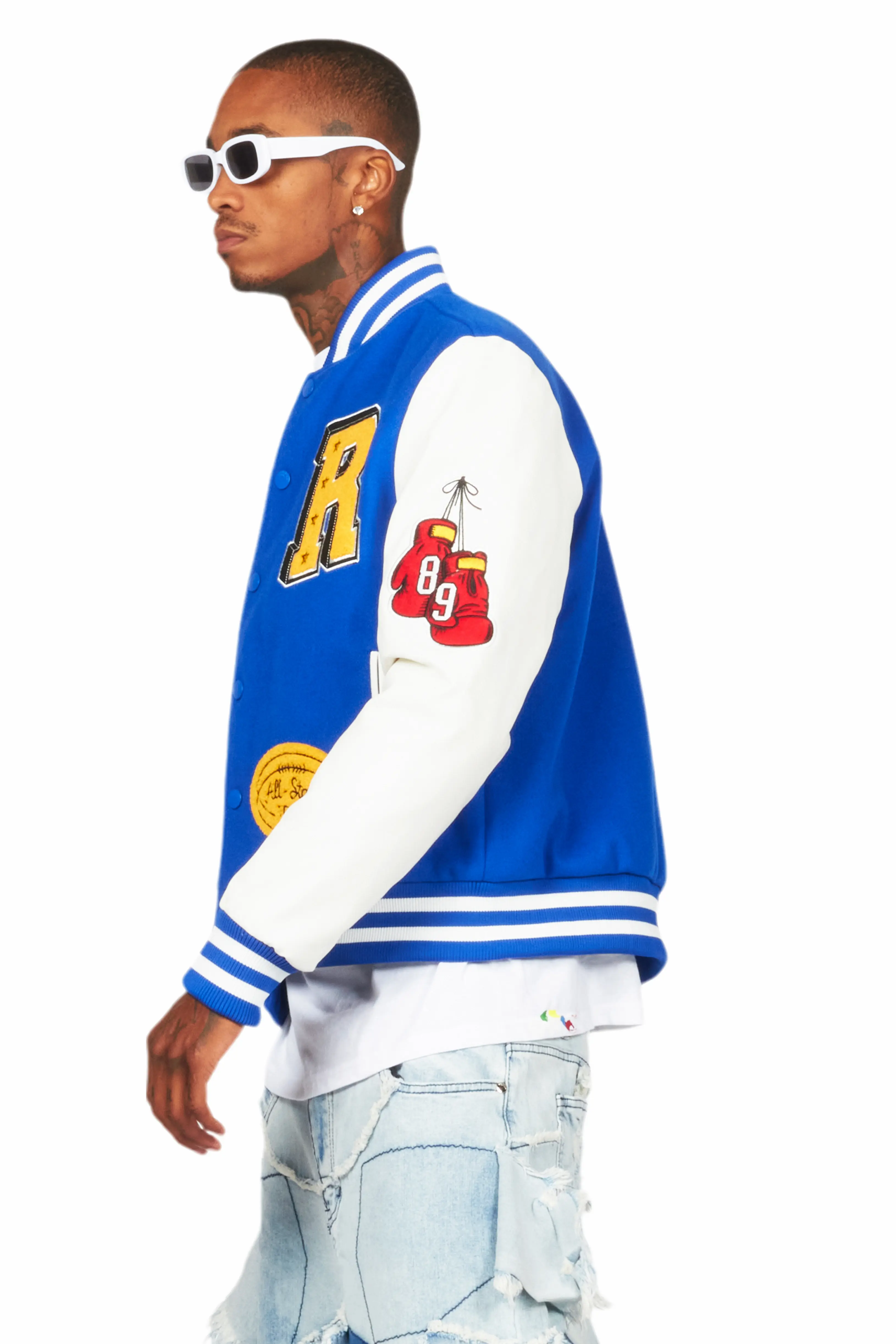Eisen Royal Blue/White Varsity Jacket - Image 6