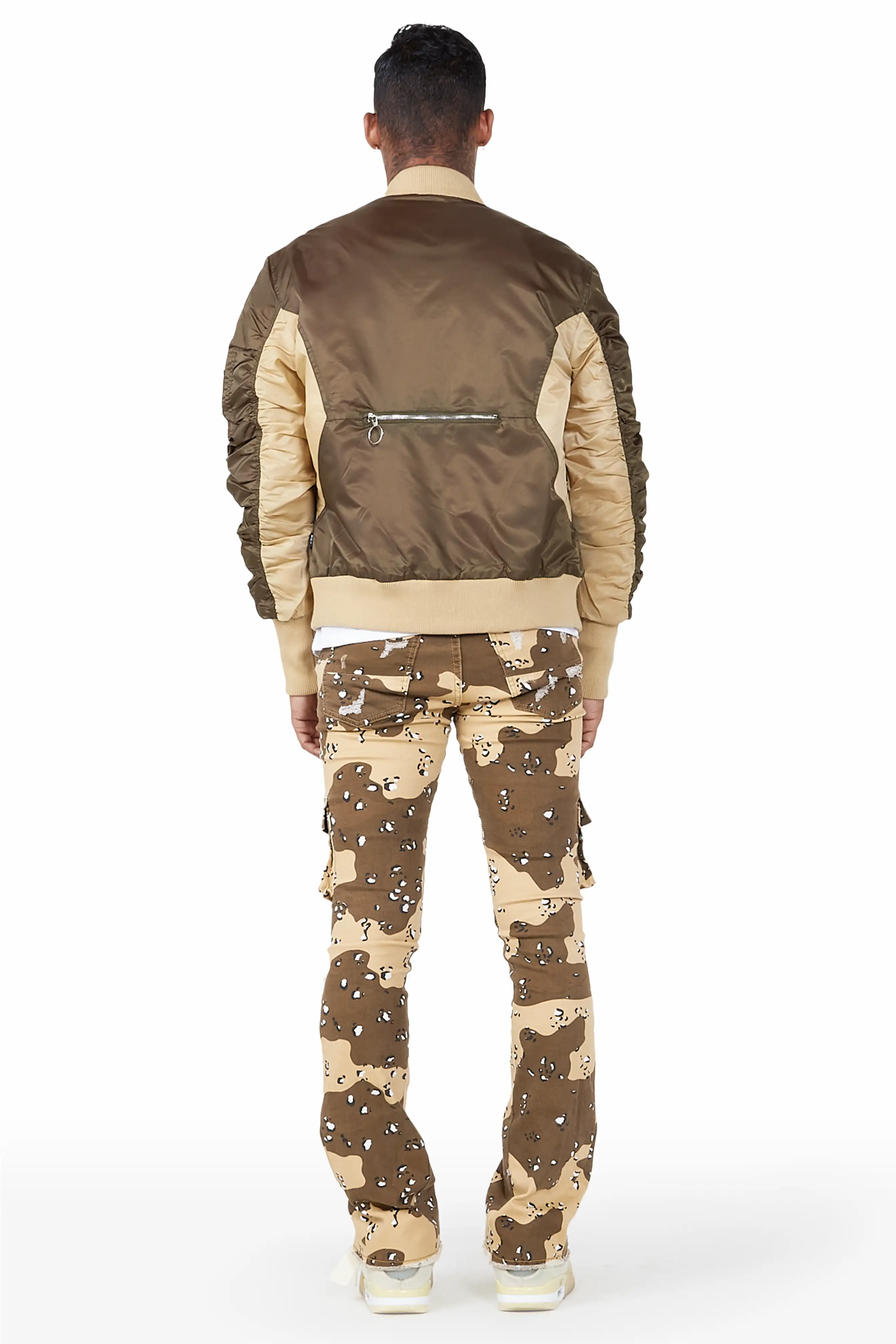 Kavita Olive/Khaki Bomber Jacket - Image 8