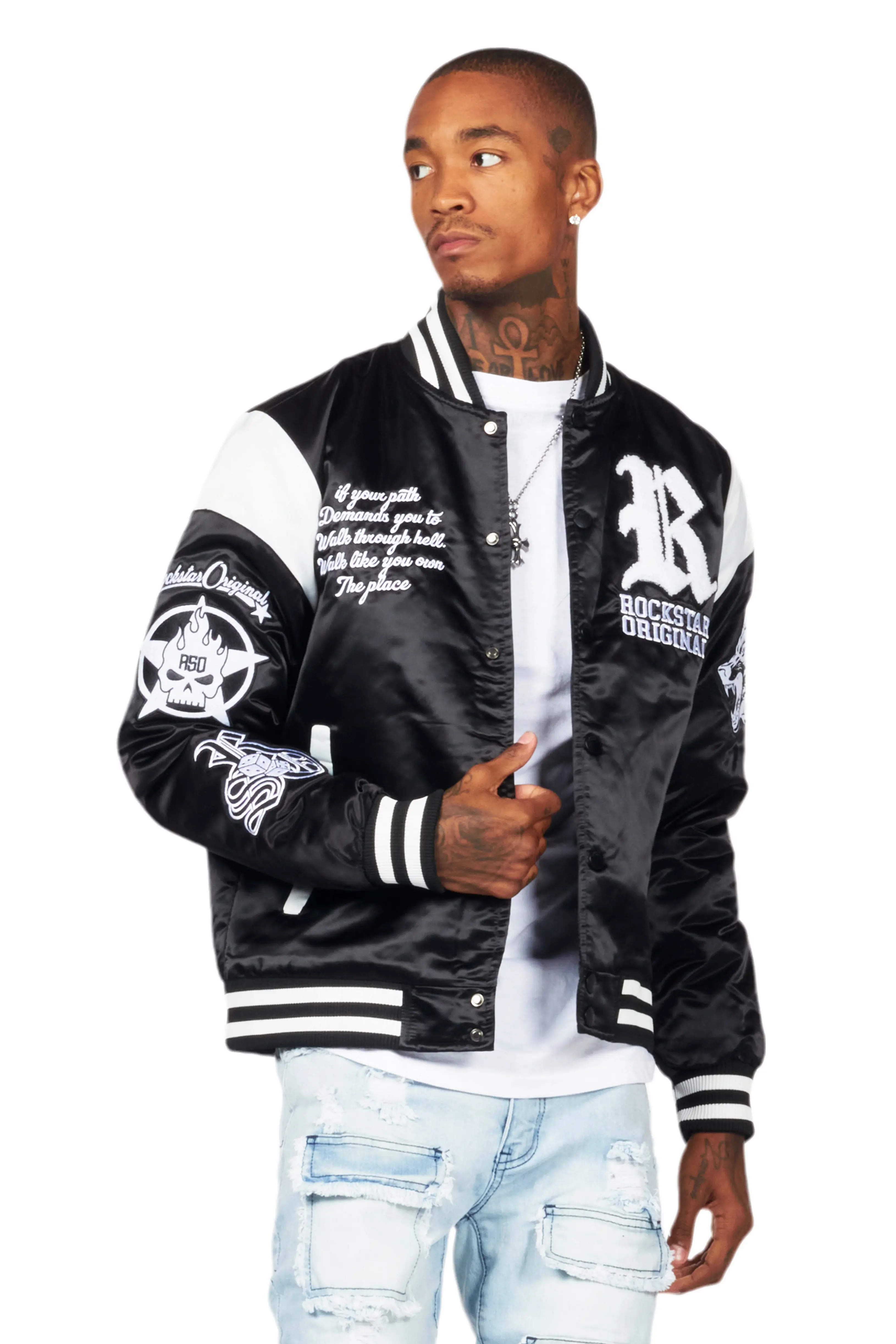 Geir Black Varsity Jacket - Image 4