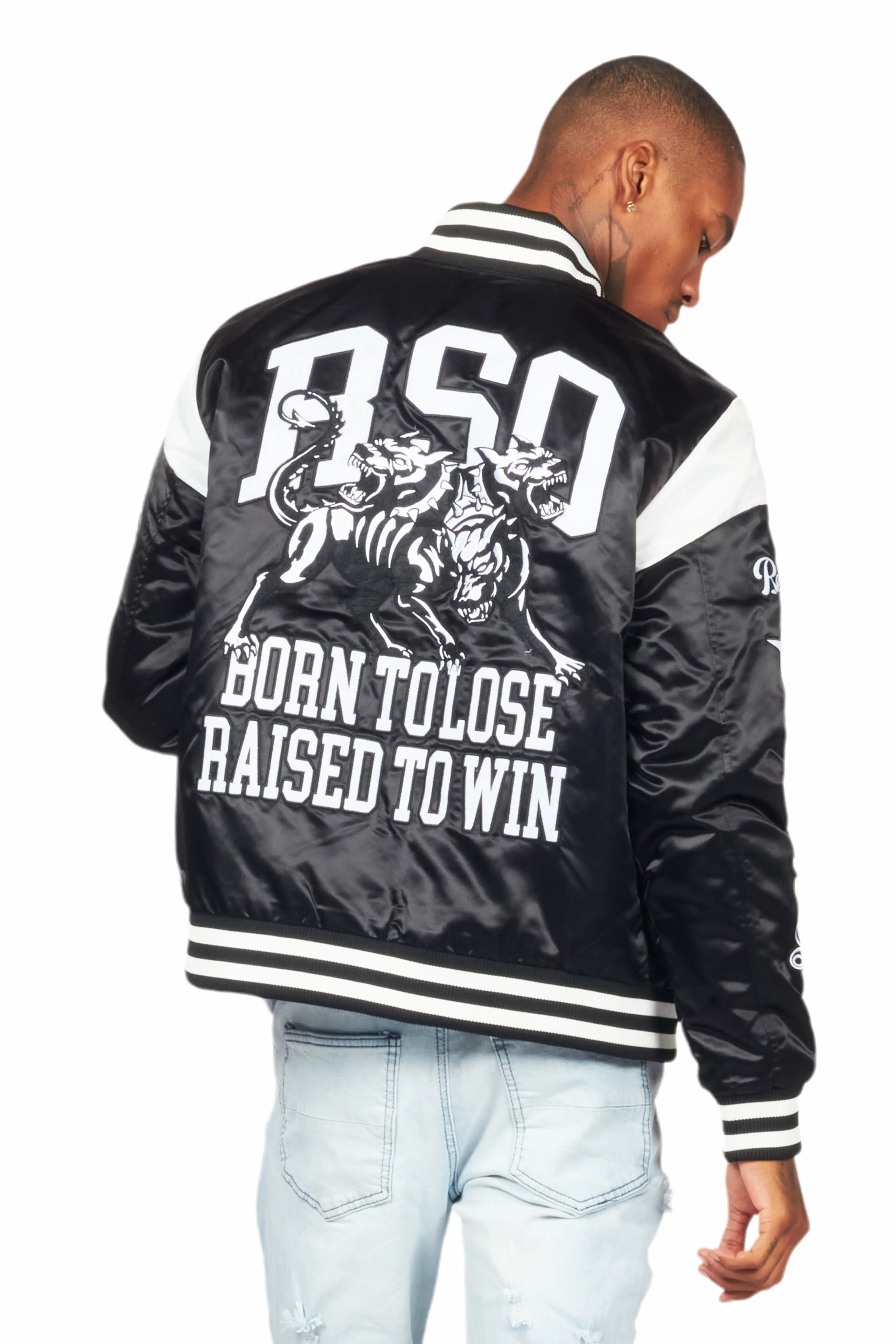 Geir Black Varsity Jacket - Image 7