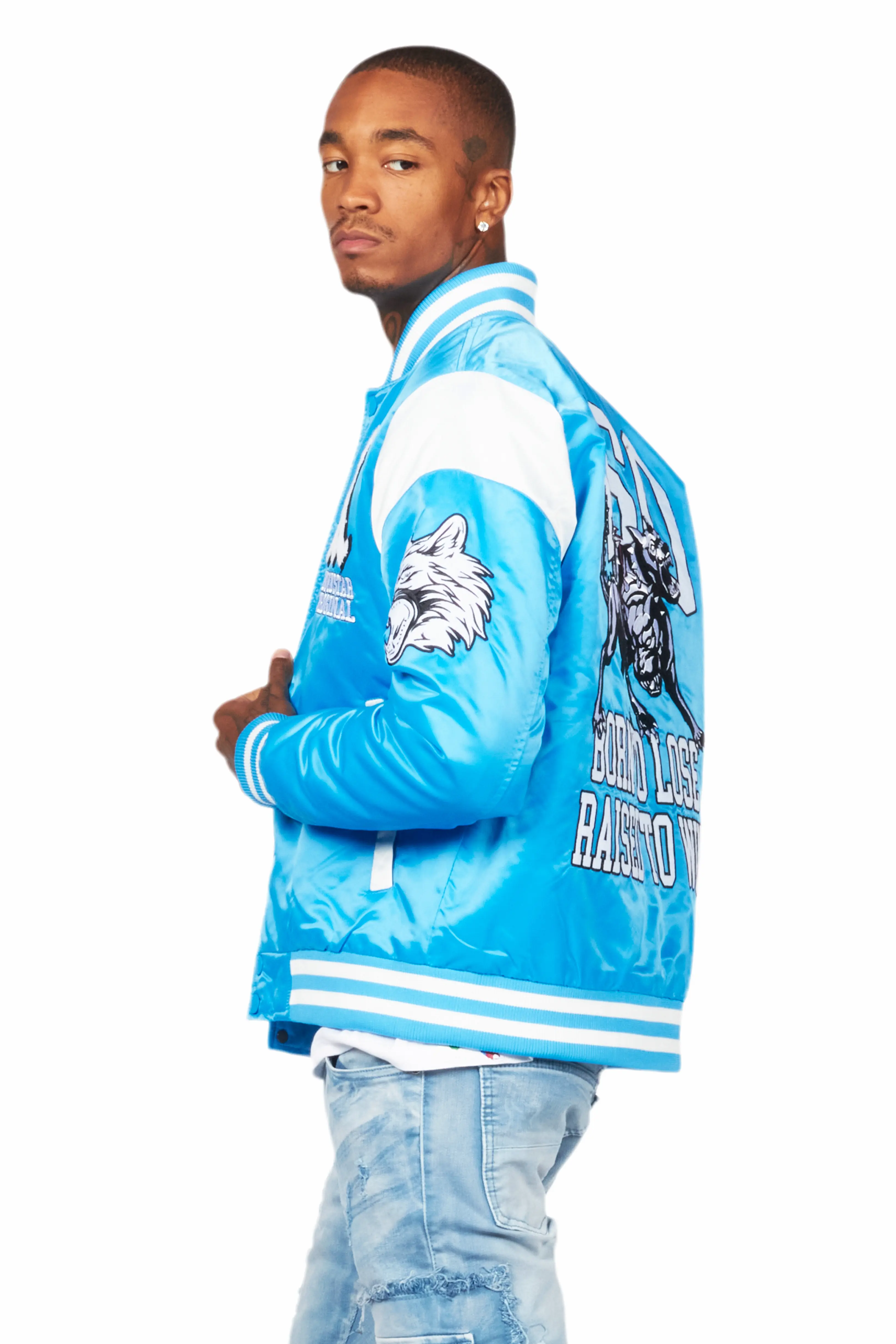 Geir Royal Blue Varsity Jacket - Image 10