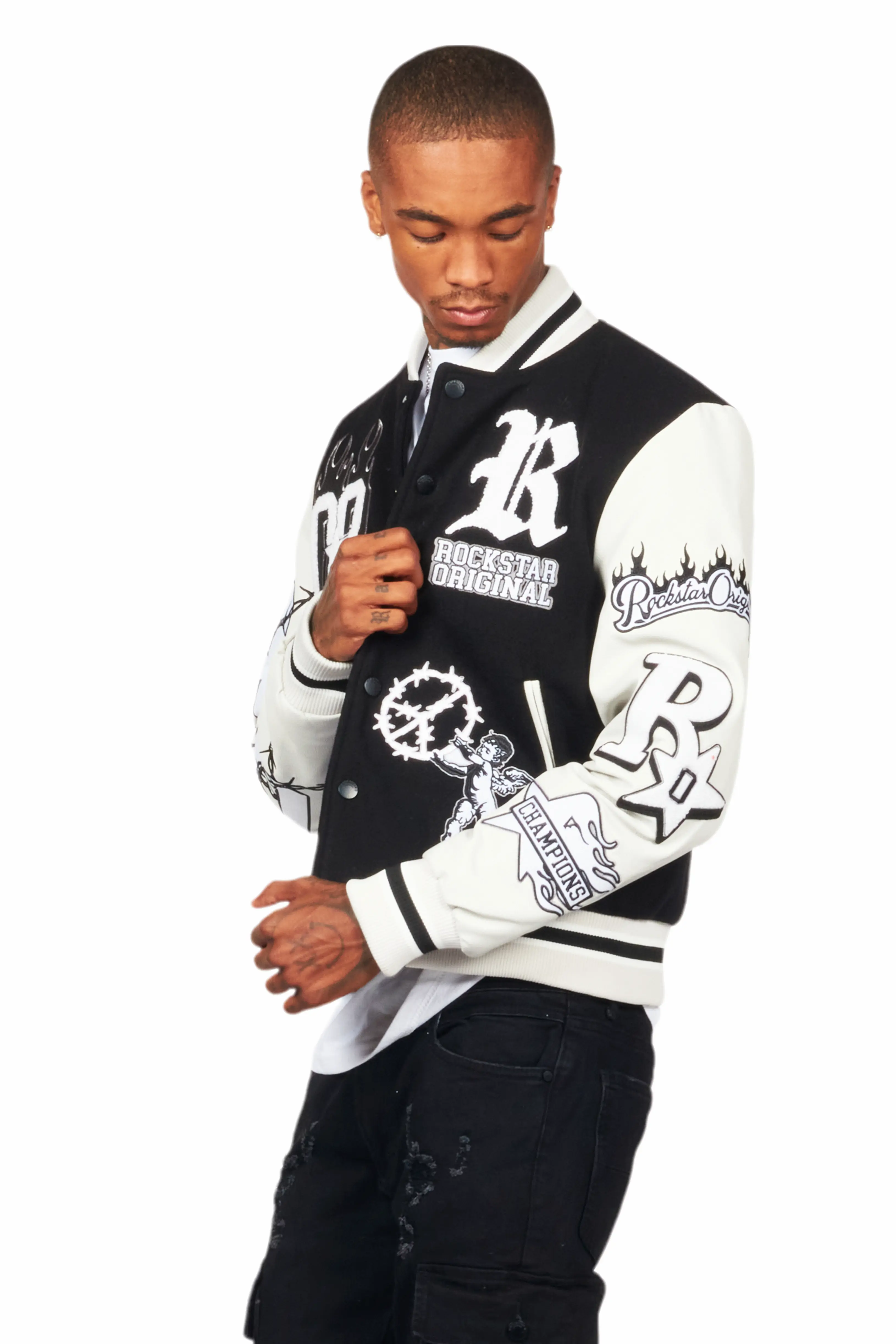 Rune Black Varsity Jacket - Image 8