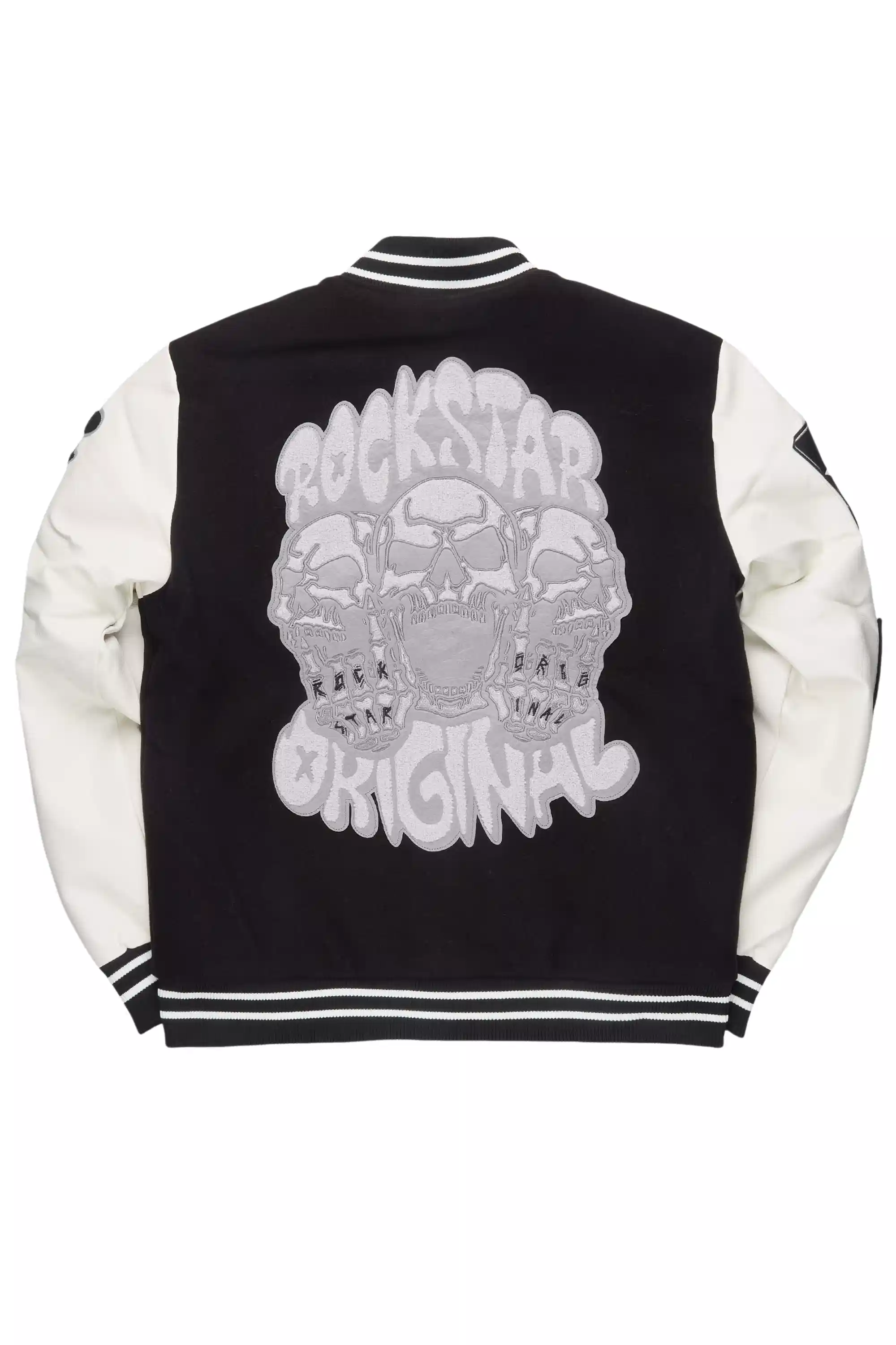 Vidar Black/White Varsity Jacket - Image 4