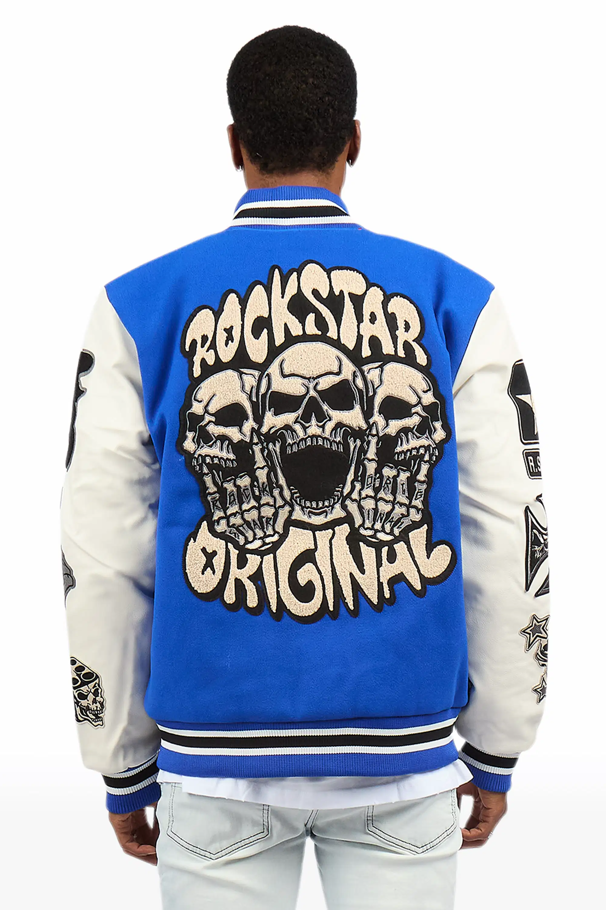 Vidar Royal Blue Varsity Jacket - Image 4