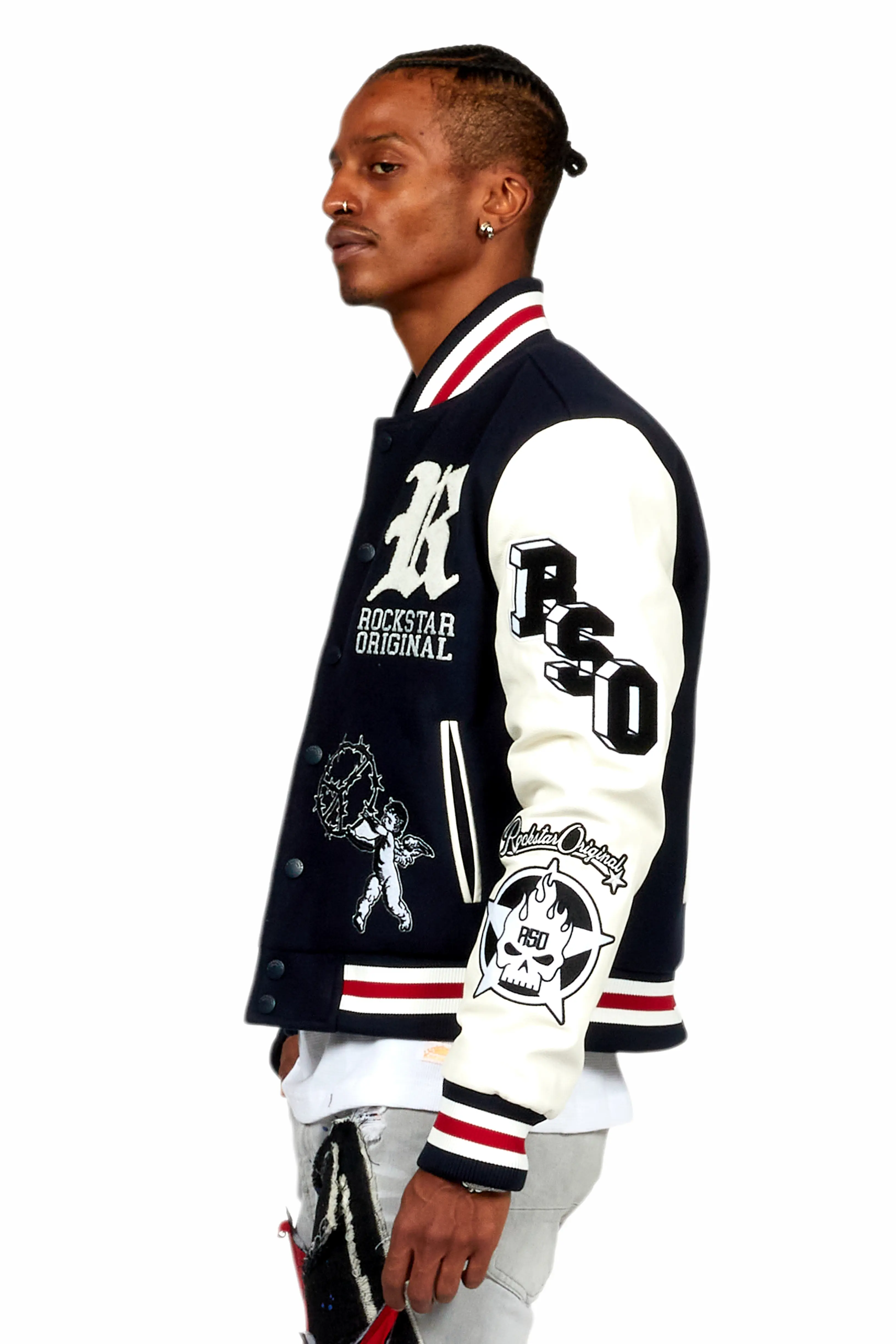 Afonso Navy Varsity Jacket - Image 4