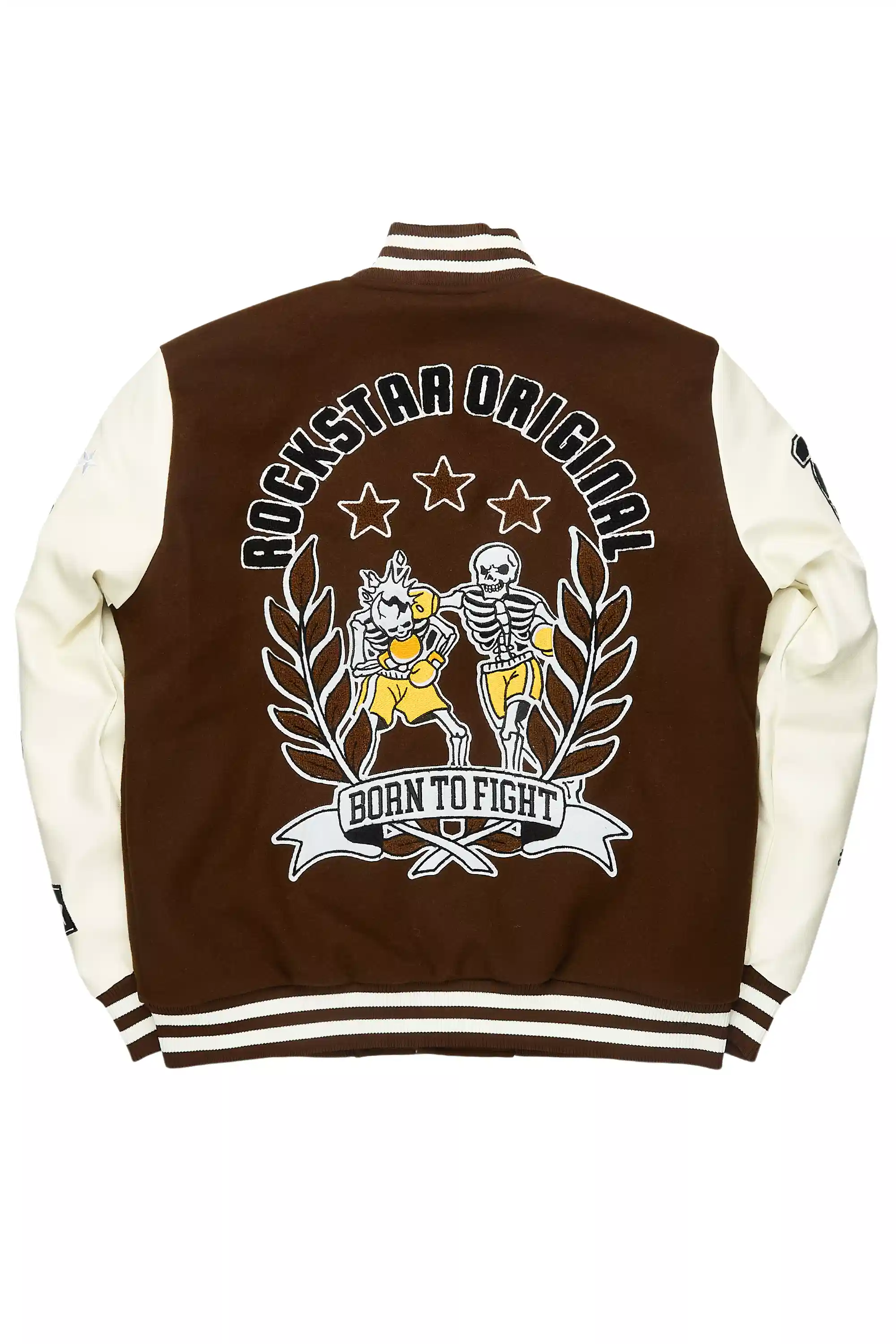 Lutador Brown Varsity Jacket - Image 8