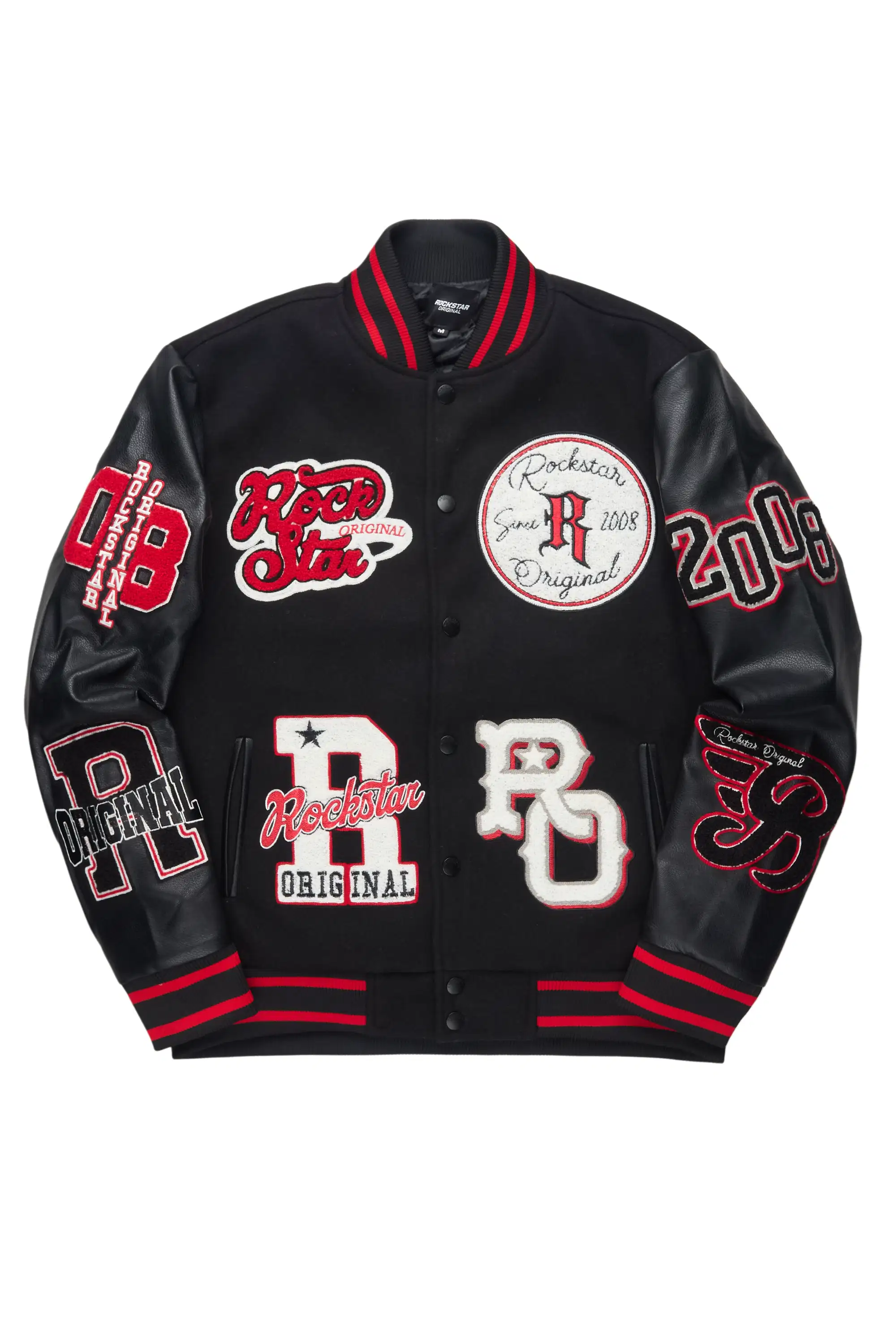 Ghoster Black/Red Varsity Jacket