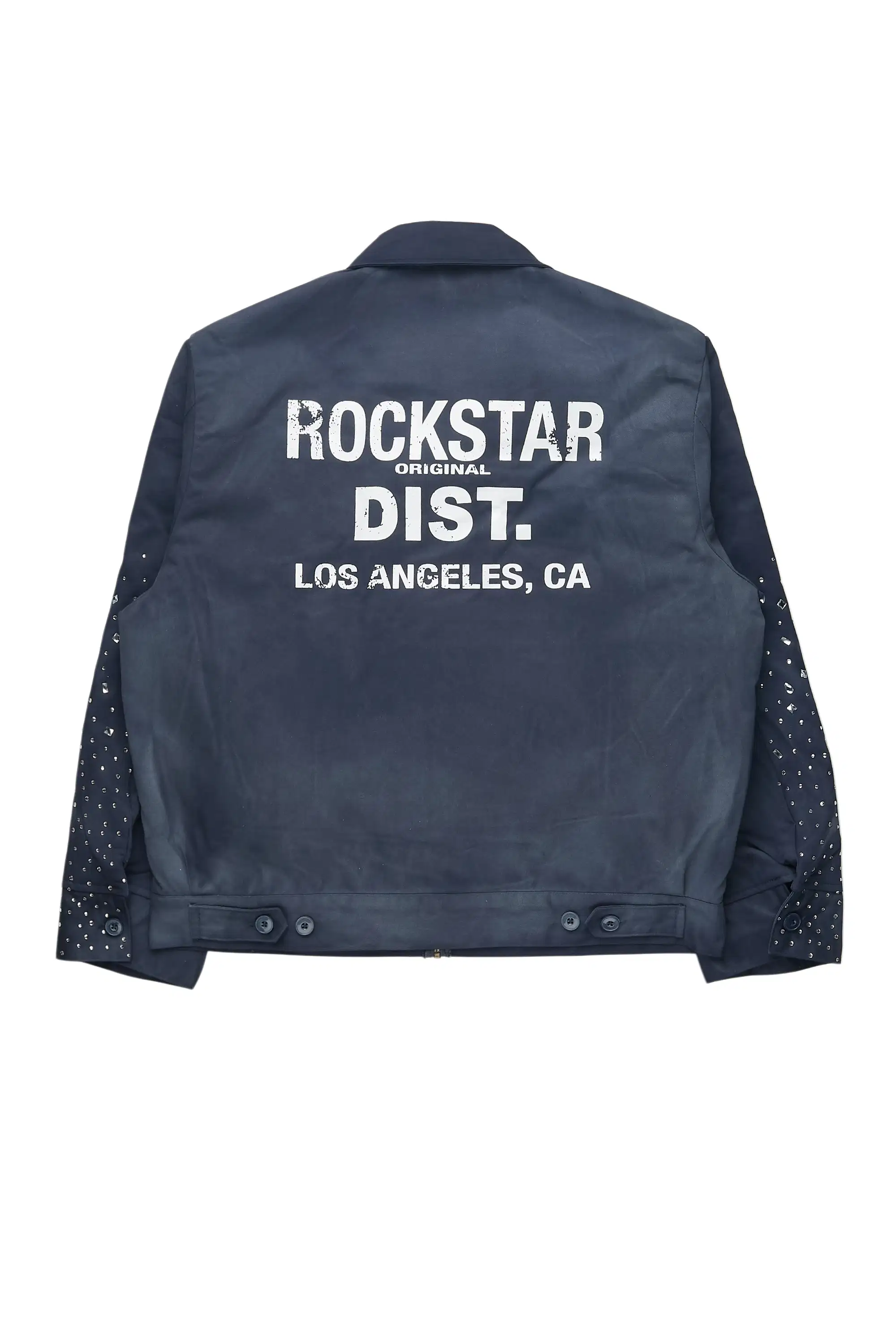 Traval Navy Rhinestone Workman Jacket - Image 8