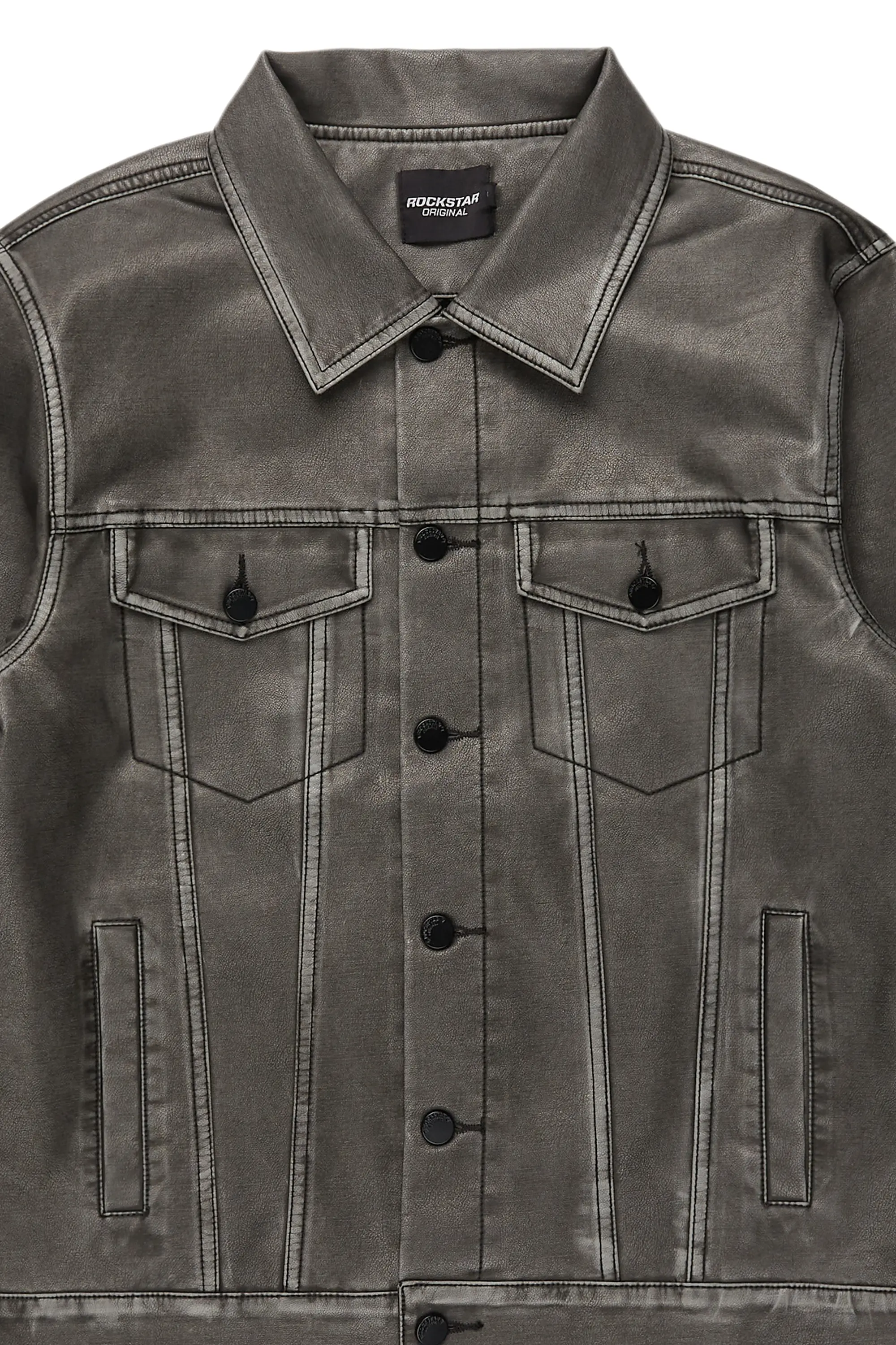 Deco Black PU Jacket - Image 9