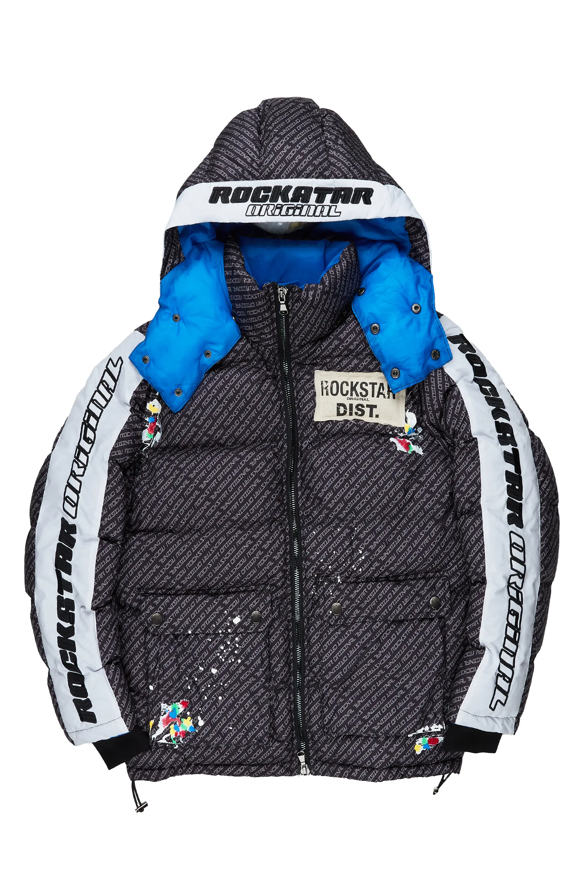 Connor Black Patchwork Puffer - Image 2