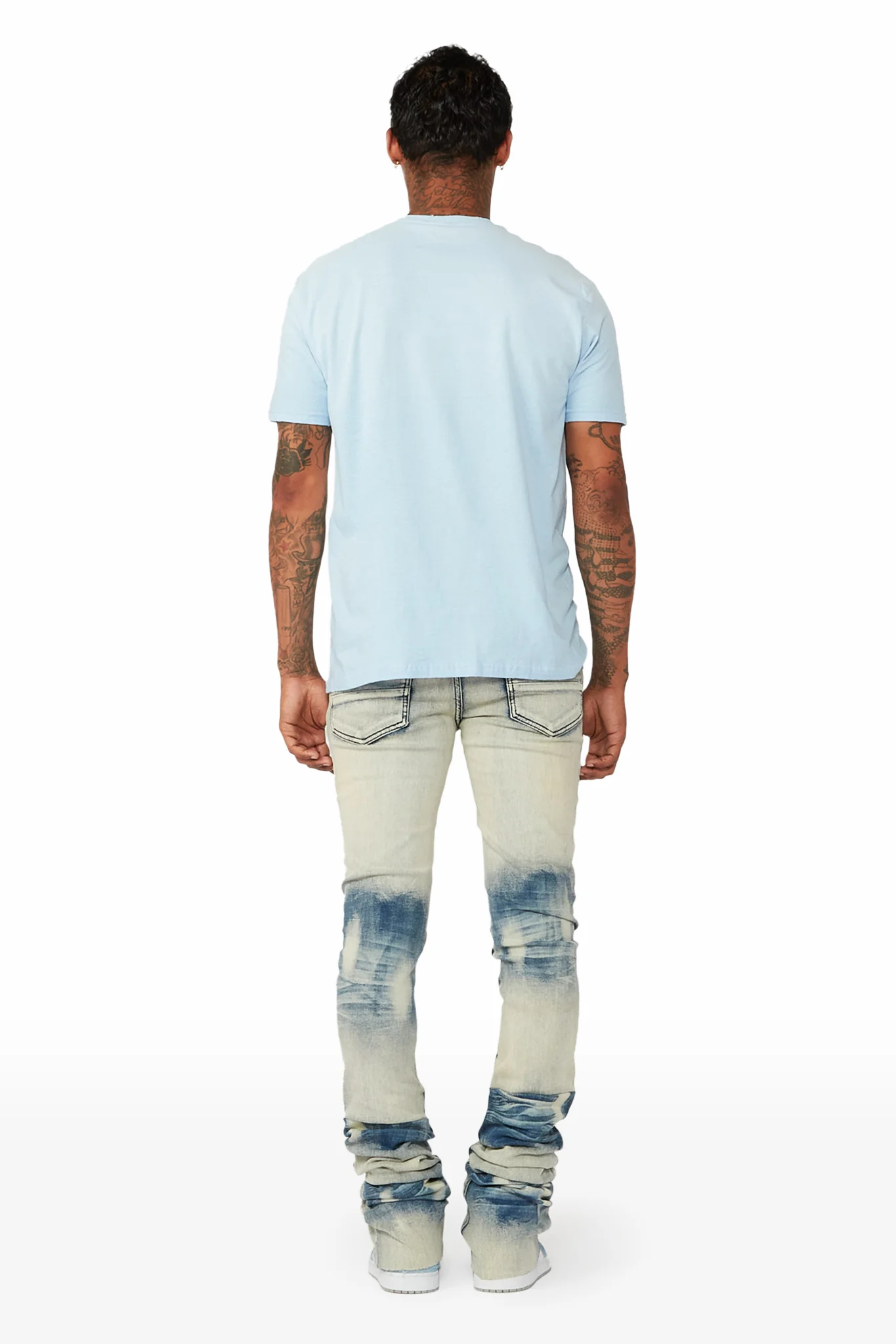 Zander Blue Super Stacked Flare Jean - Image 6