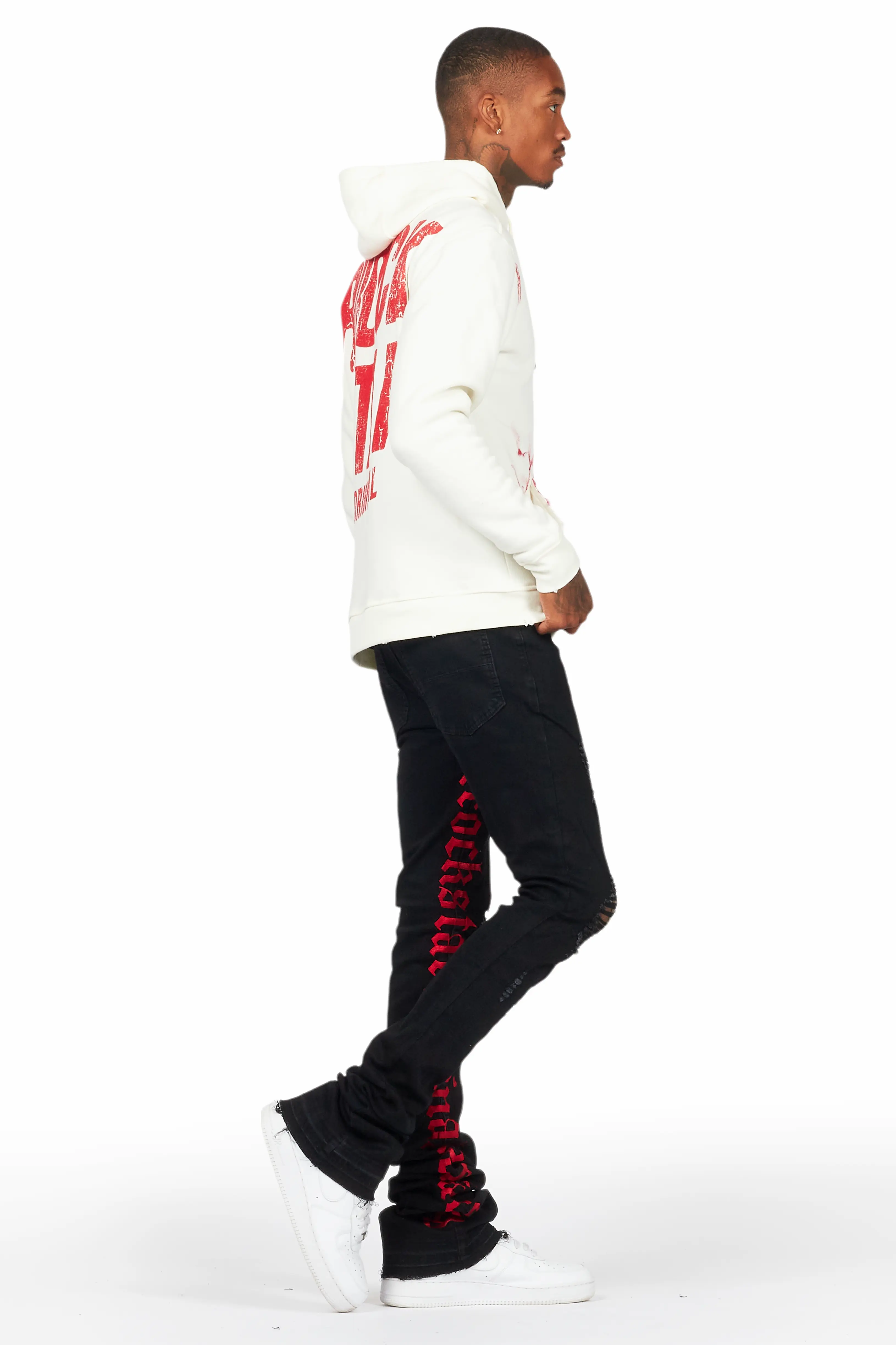 Colette Black Super Stacked Flare Jean - Image 4