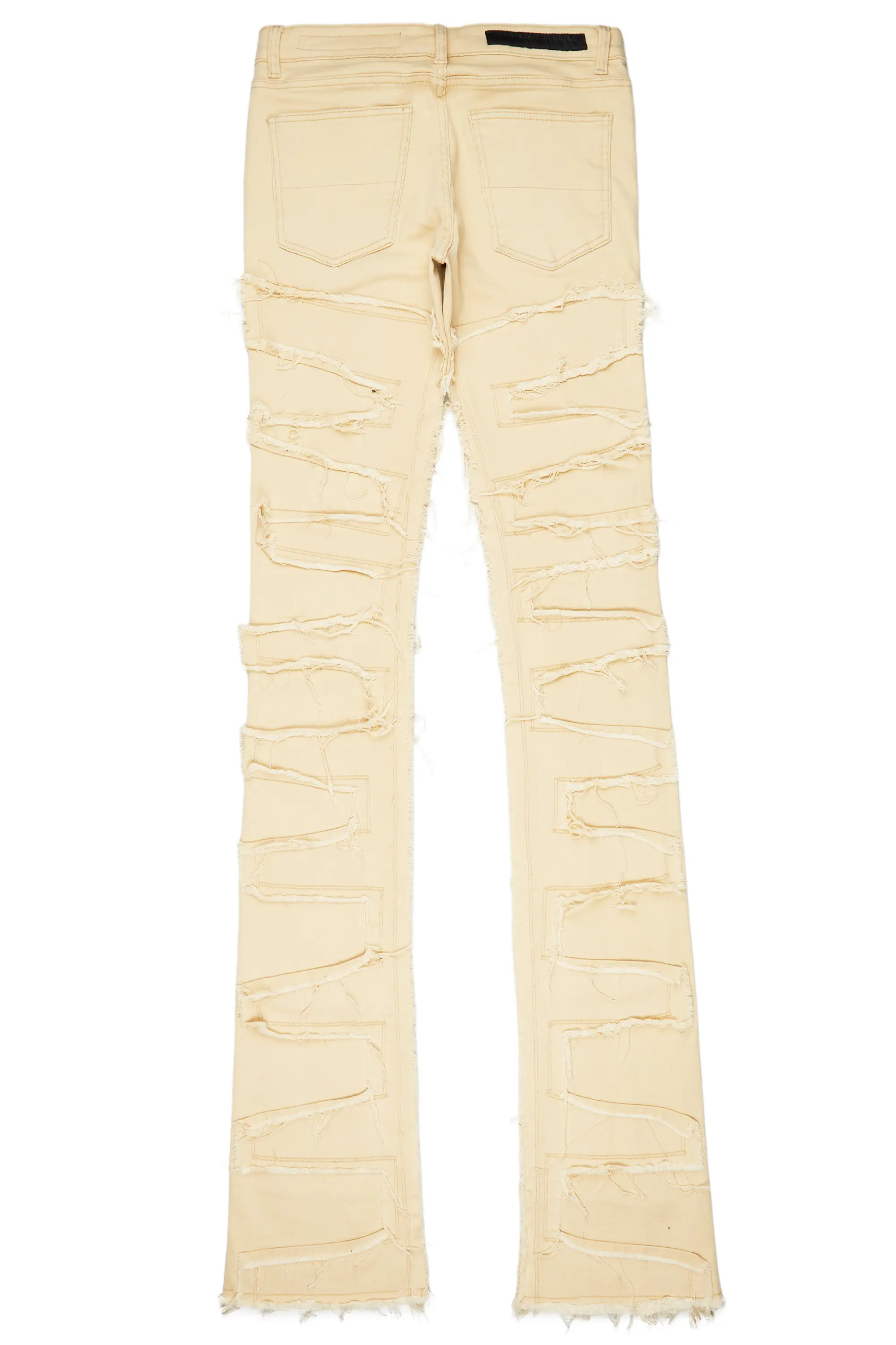 Hallie Beige Super Stacked Flare Jean - Image 8