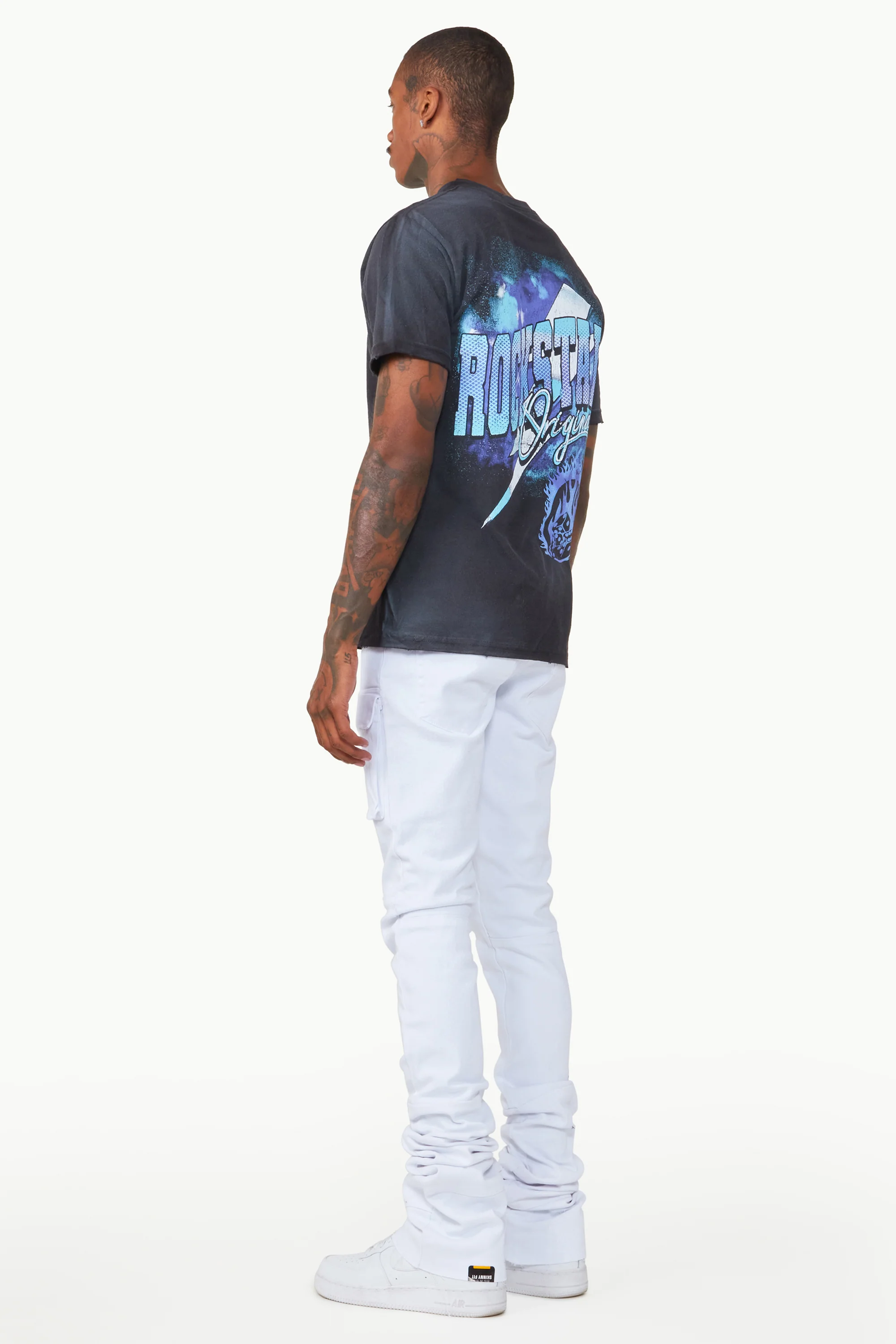 Nello White Super Stacked Flare Jean - Image 7