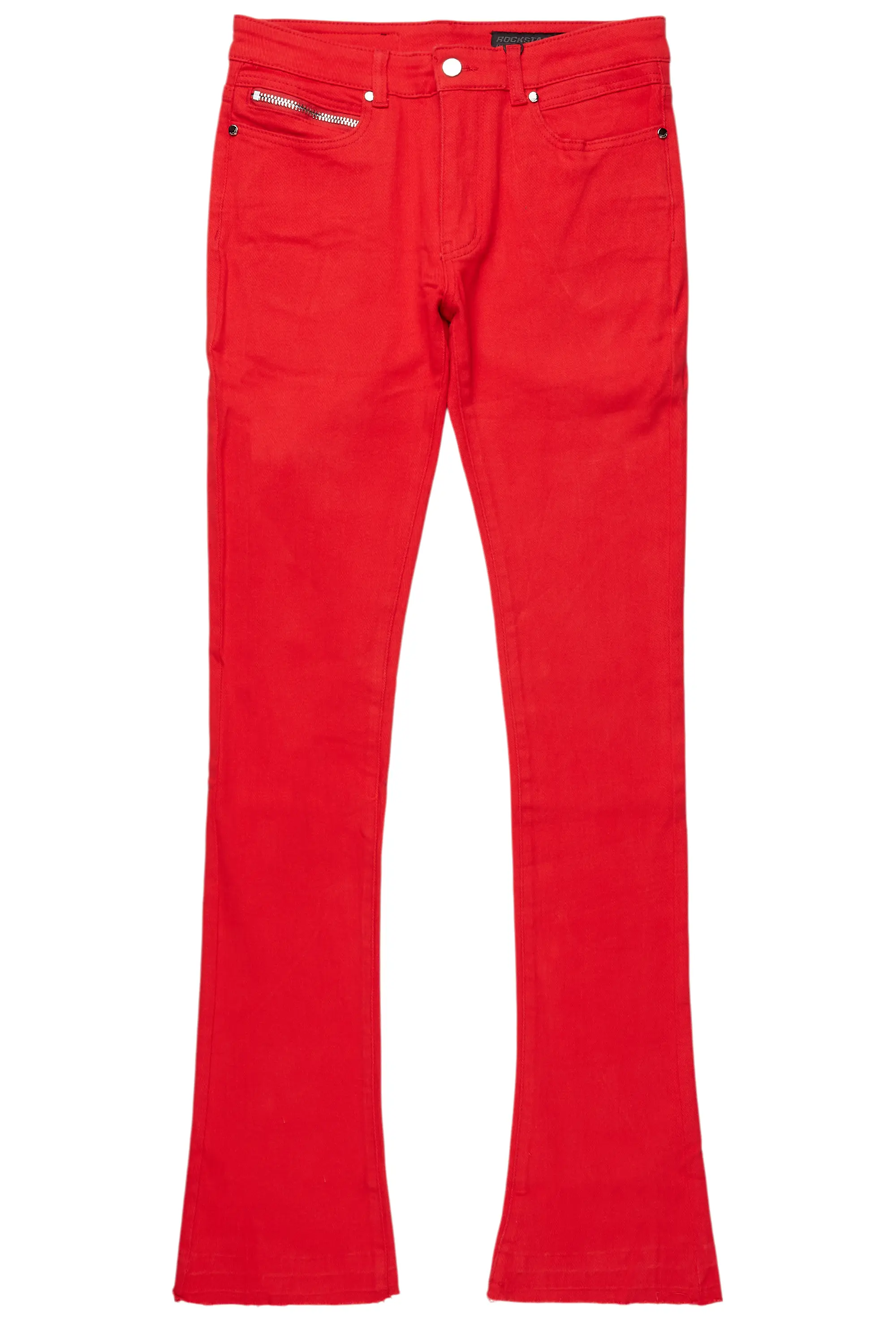 Dag Red Stacked Flare Jean - Image 2