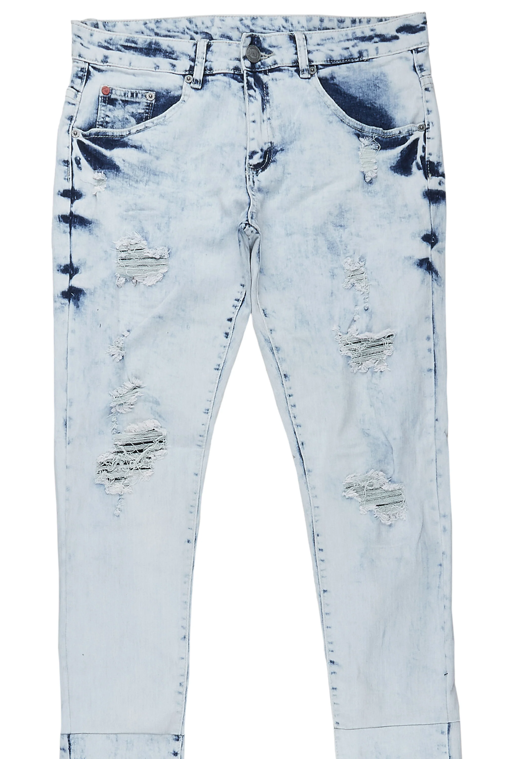 Edmar Ice Blue Super Stacked Flare Jean - Image 3
