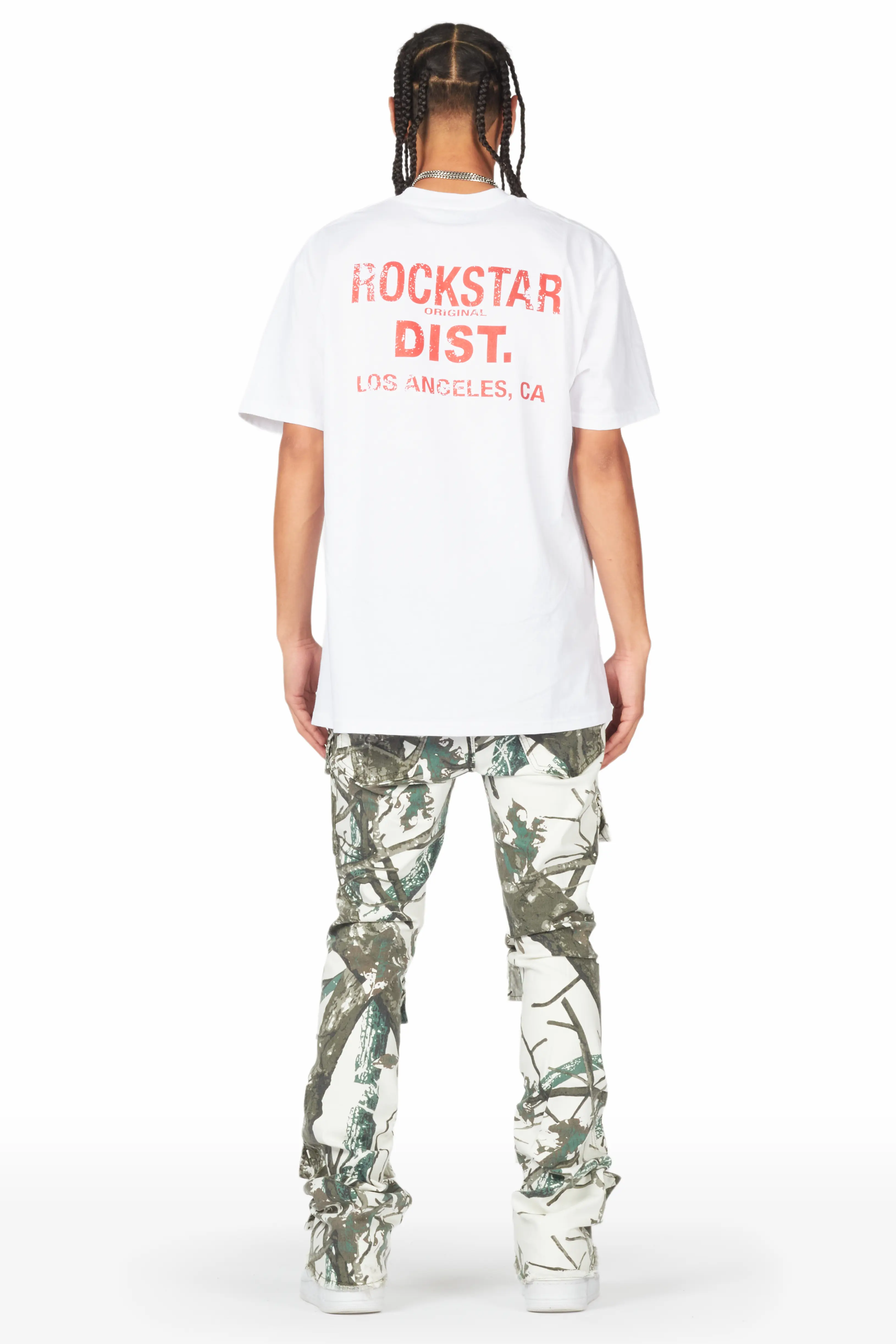 Zander White Tree Camo Stacked Flare Cargo Jean - Image 5