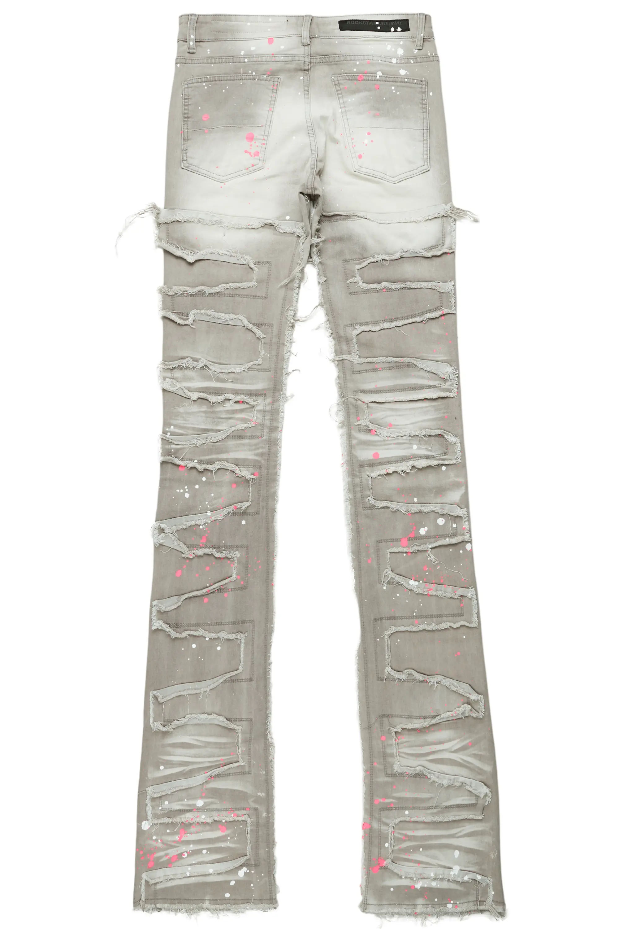 Niall Grey/Pink Painter Super Stacked Jean - Image 8