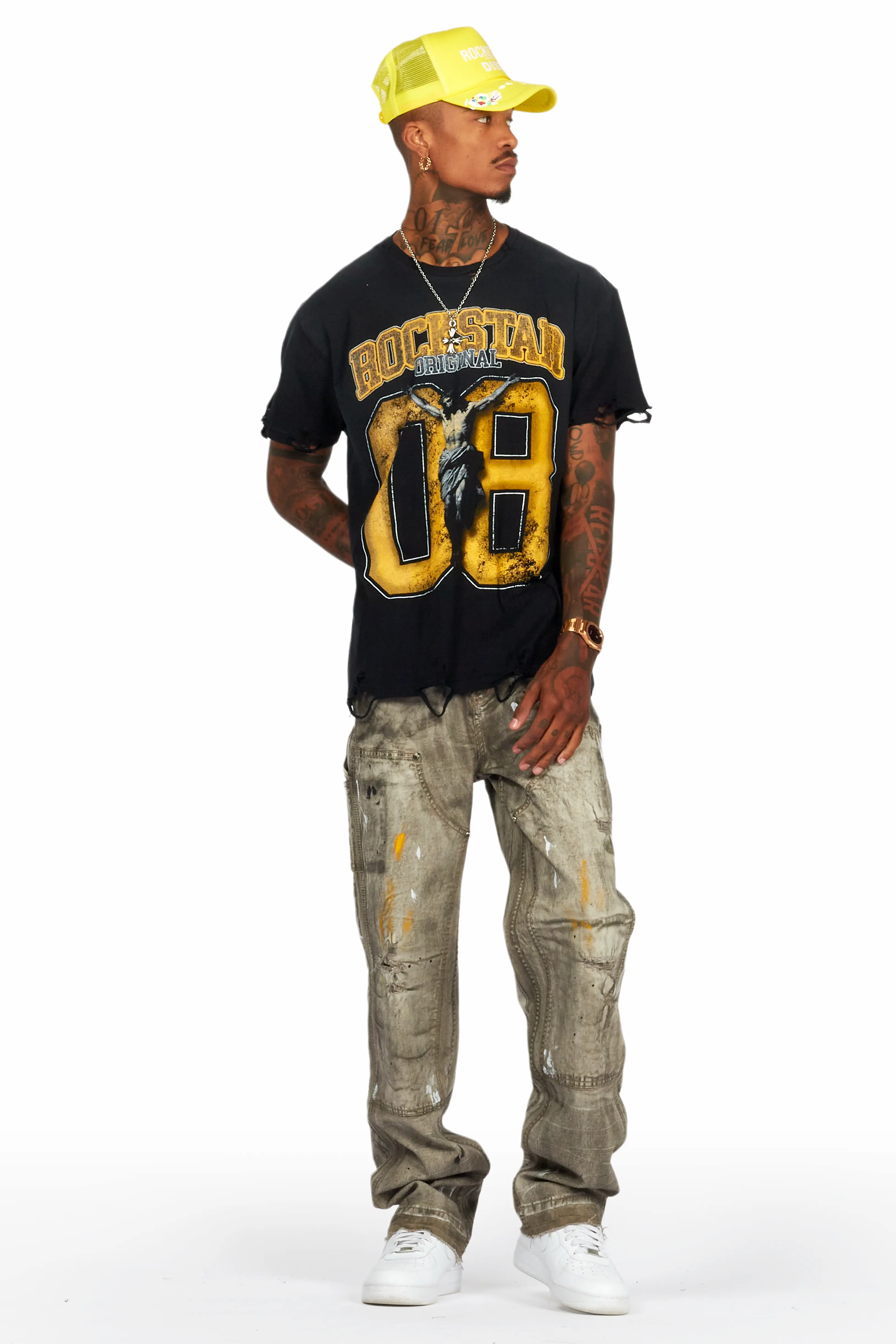 Akim Dirty Wash Baggy Fit Jean - Image 3