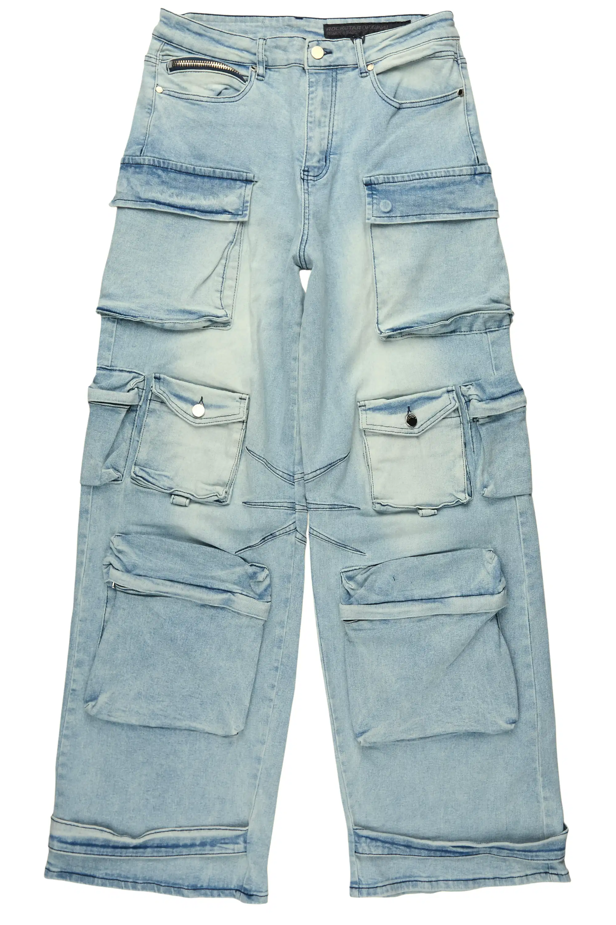Mahesh Blue Baggy Cargo Jean - Image 6