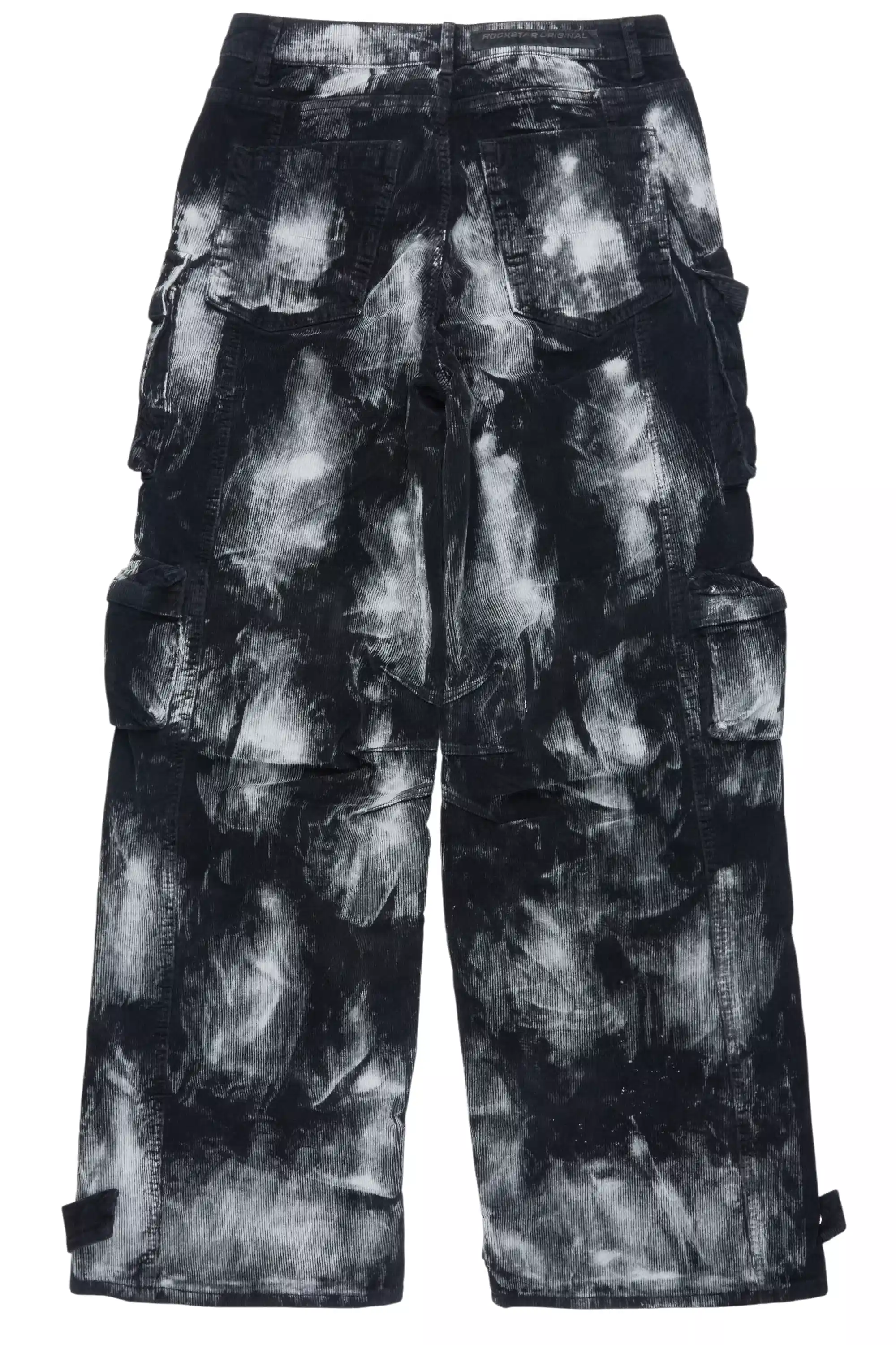 Mahesh Black Baggy Cargo Corduroy Pant - Image 8
