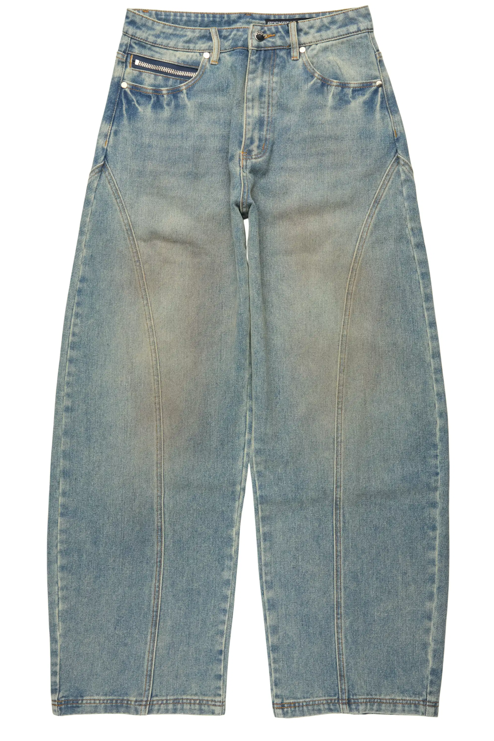 Malix Dirty Blue Barrel fit Jean - Image 7