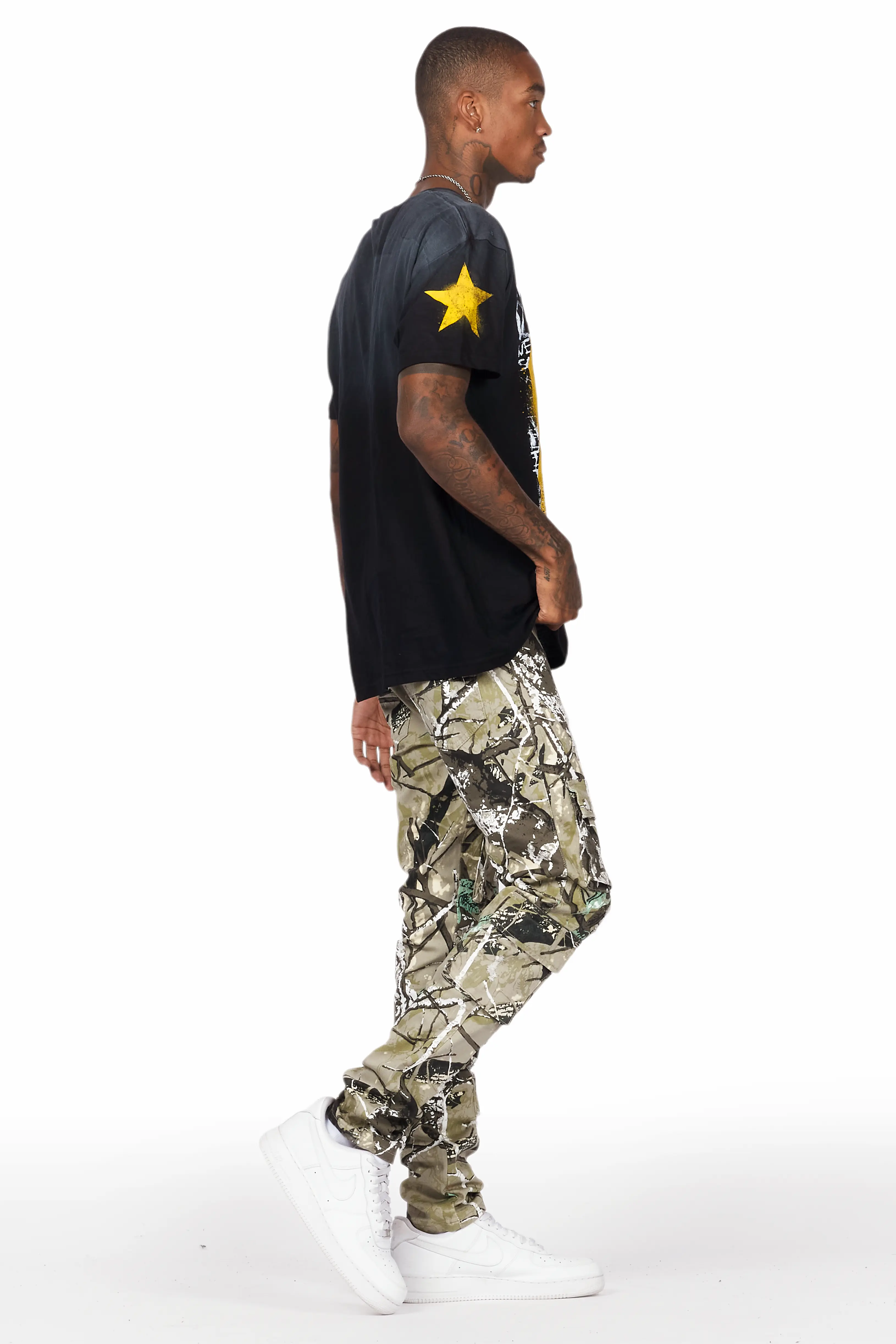 Adril Tree Camo Skinny Fit Cargo Jean - Image 4