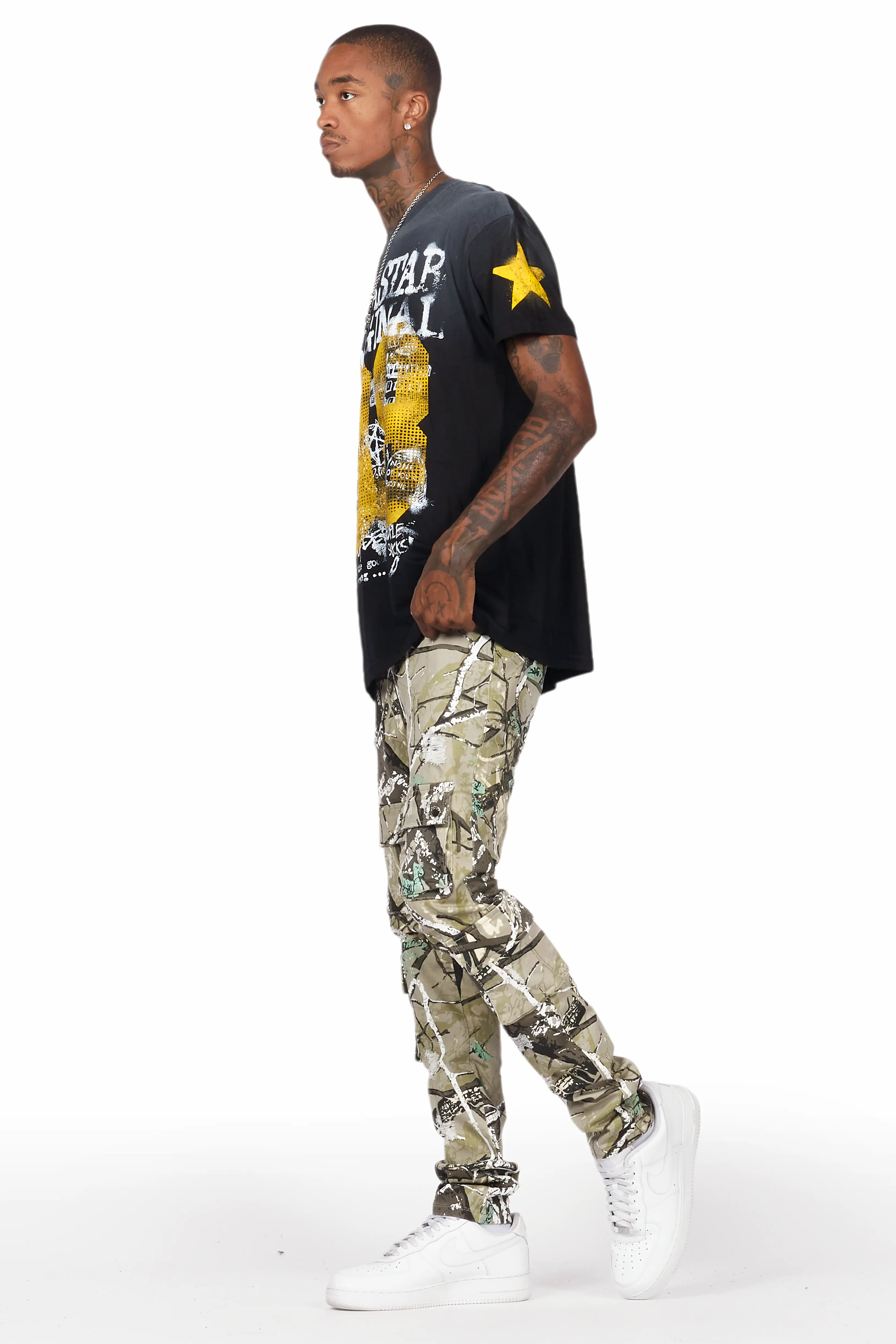 Adril Tree Camo Skinny Fit Cargo Jean - Image 6