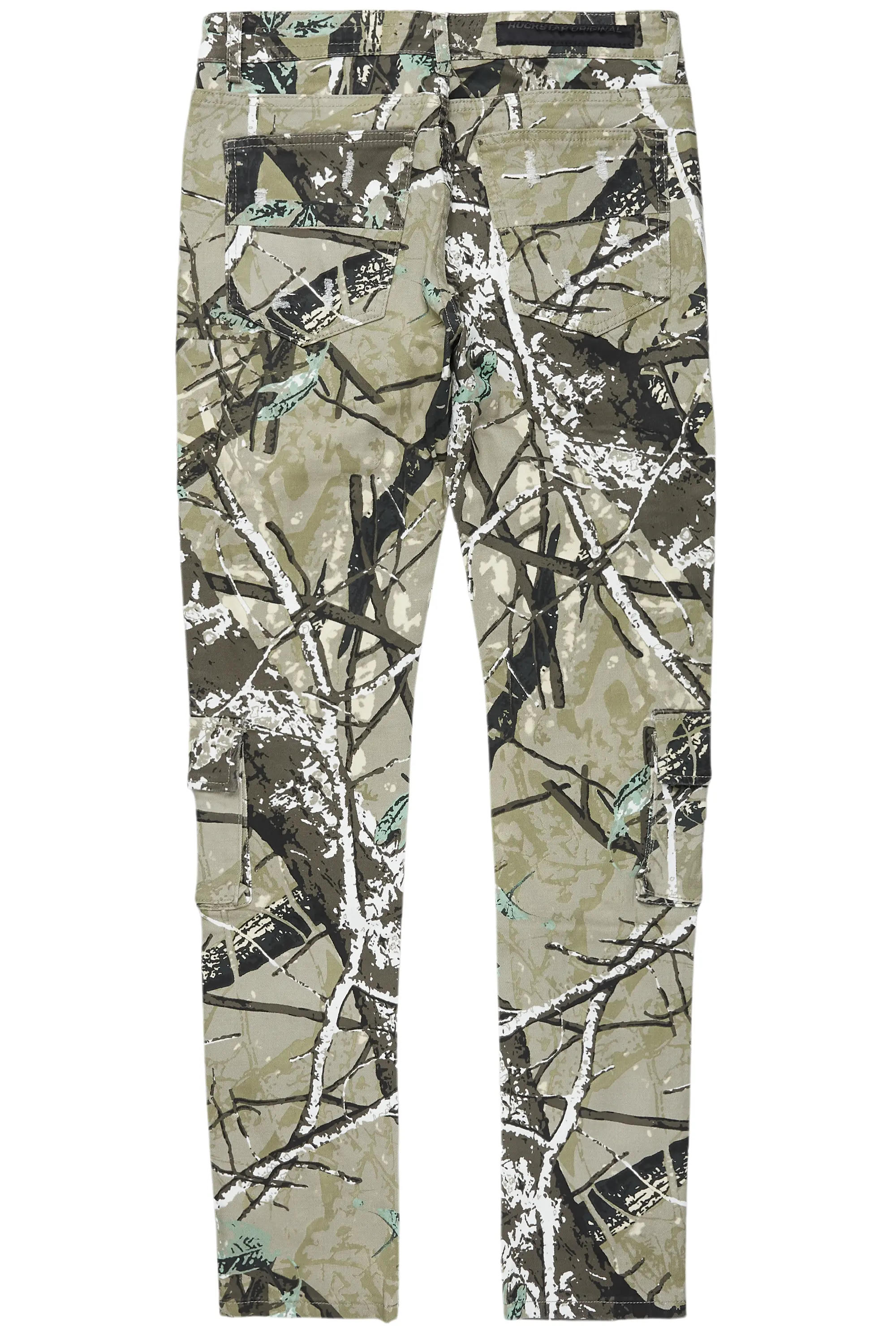 Adril Tree Camo Skinny Fit Cargo Jean - Image 9