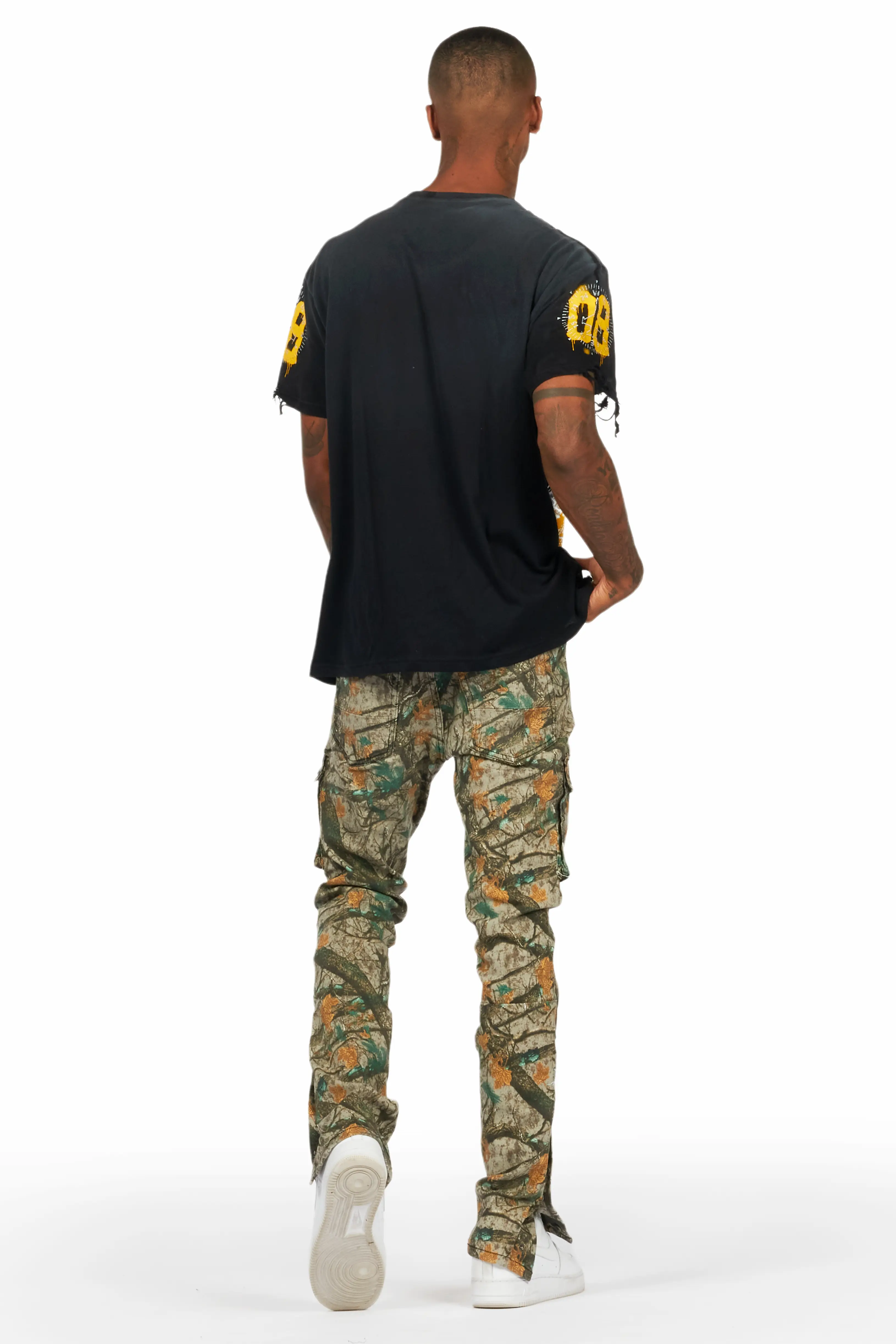 Adril Brown Tree Camo Skinny Fit Jean - Image 5