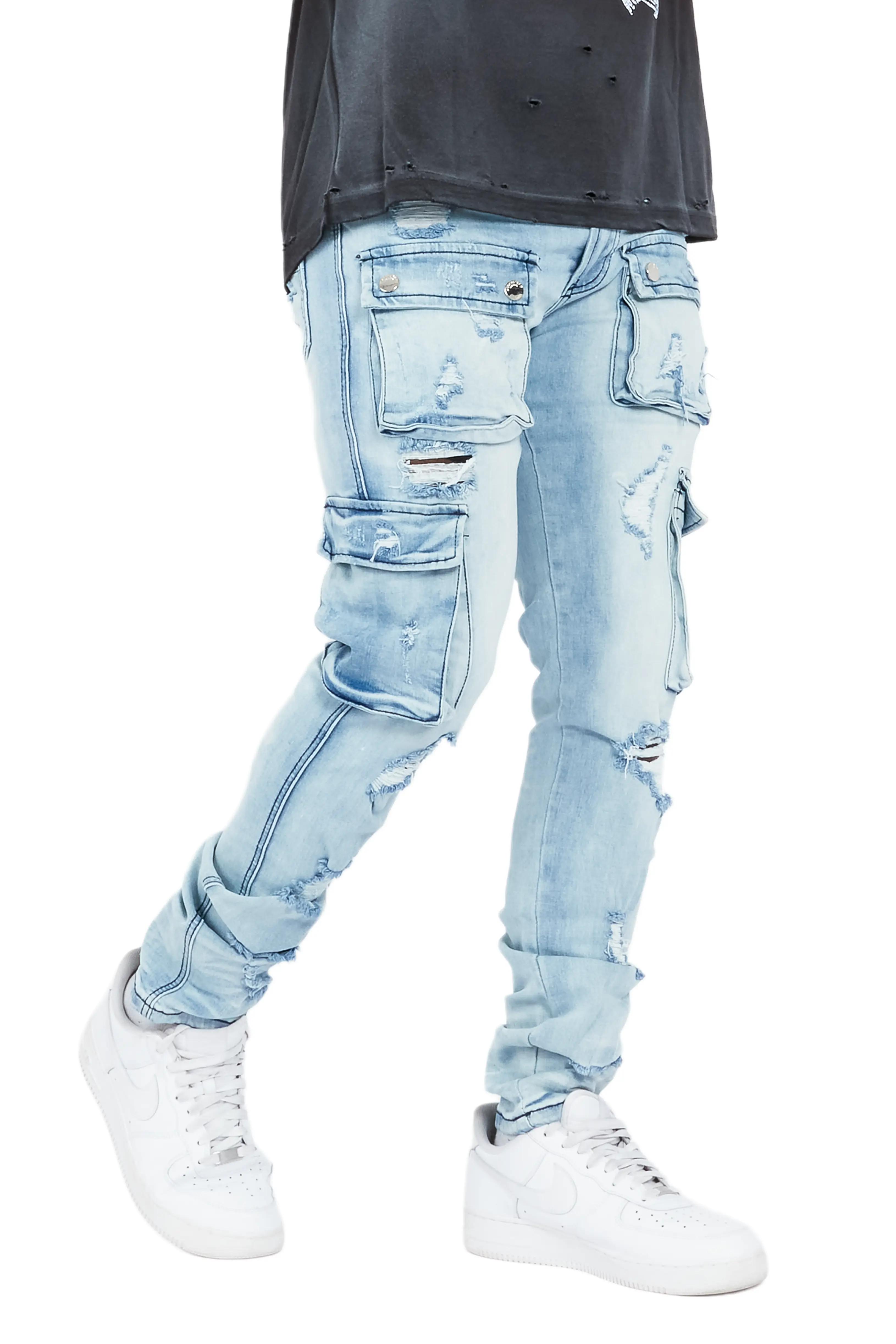 Kap Blue Cargo Jean - Image 9