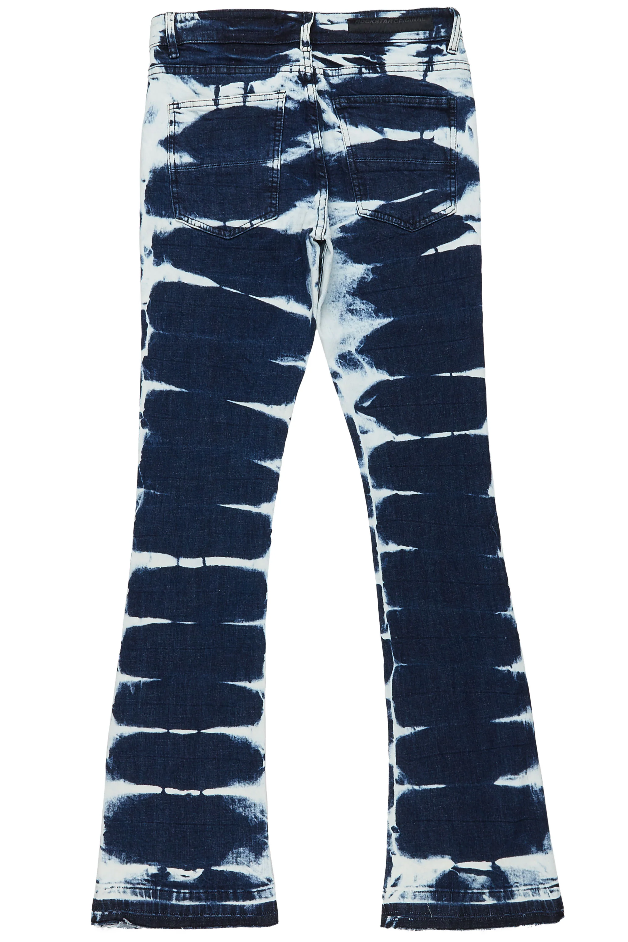 Dula Blue/White Stacked Flare Jean - Image 7