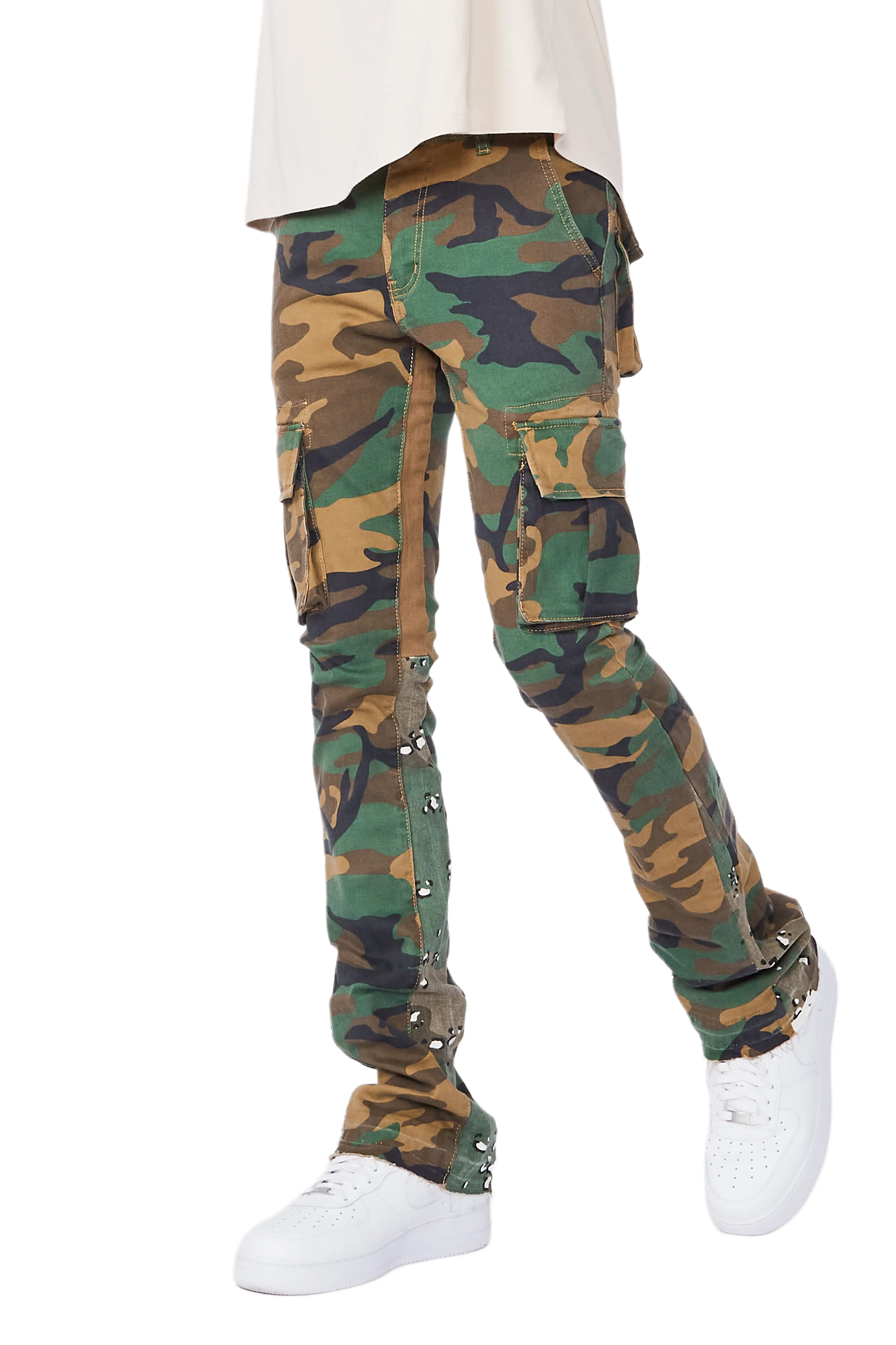 Kirrem Faded Camo Stacked Flare Jean - Image 9