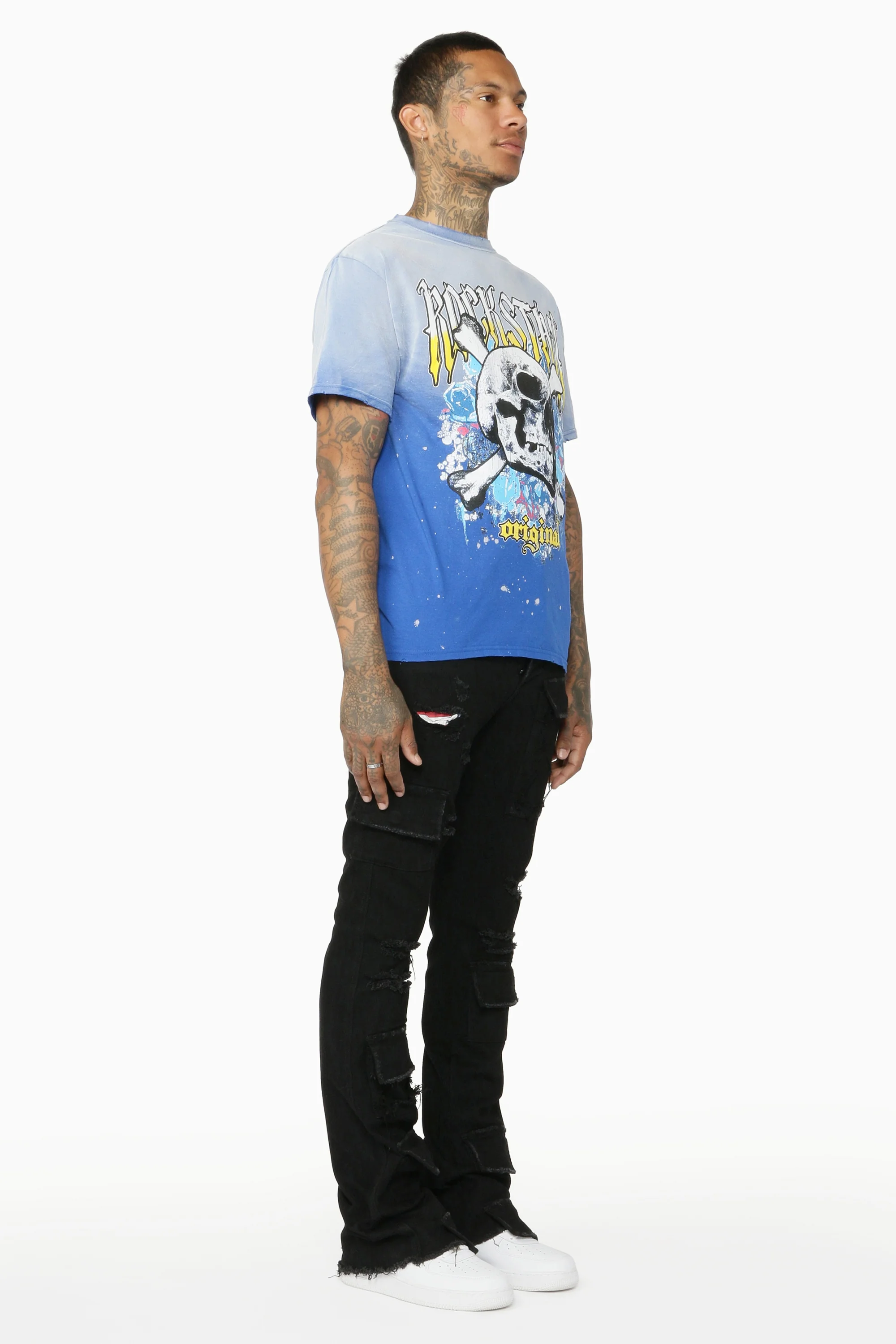 Glenn Black Stacked Flare Jean - Image 4