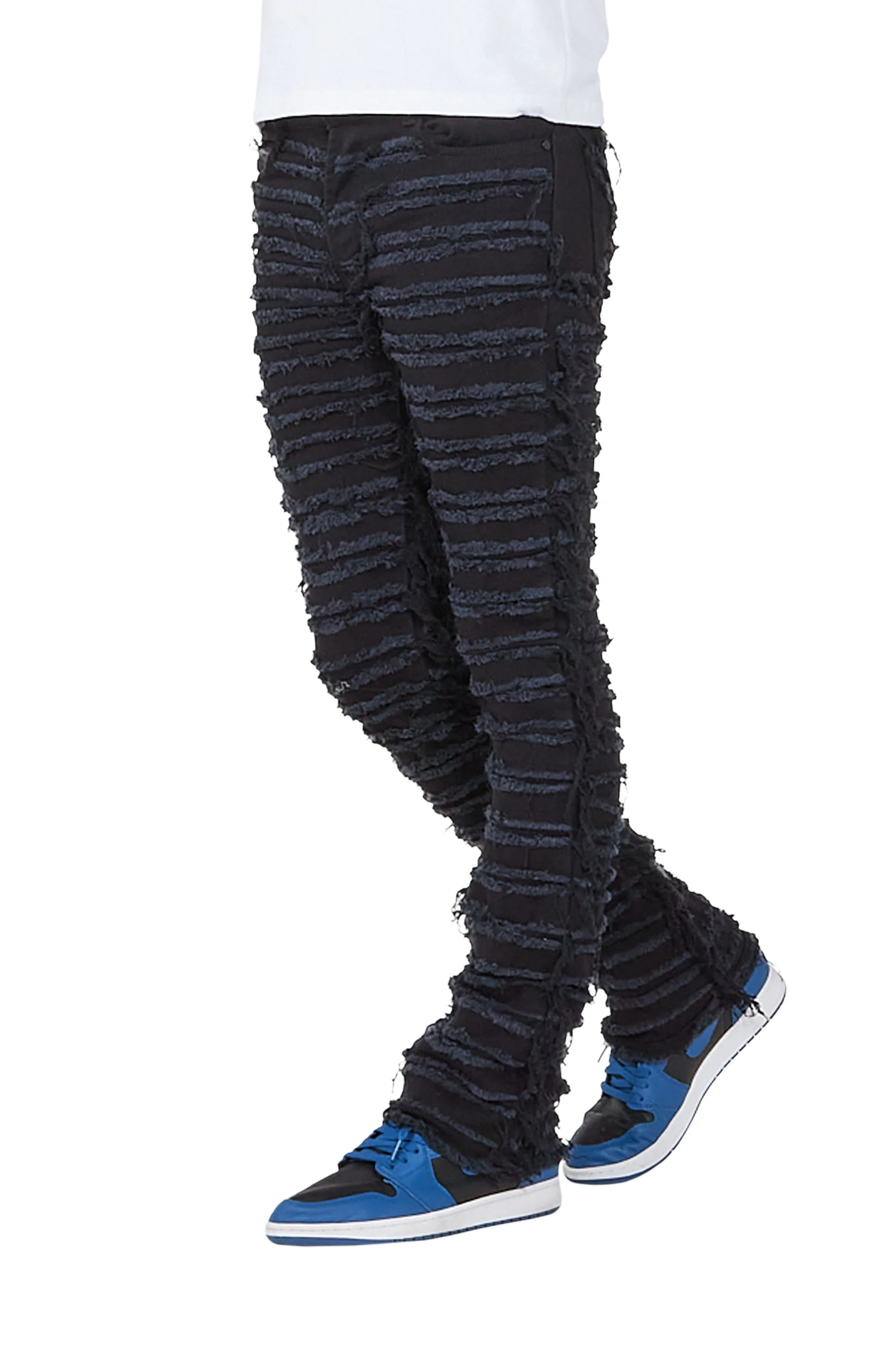 Kunno Black Stacked Flare Jean - Image 5
