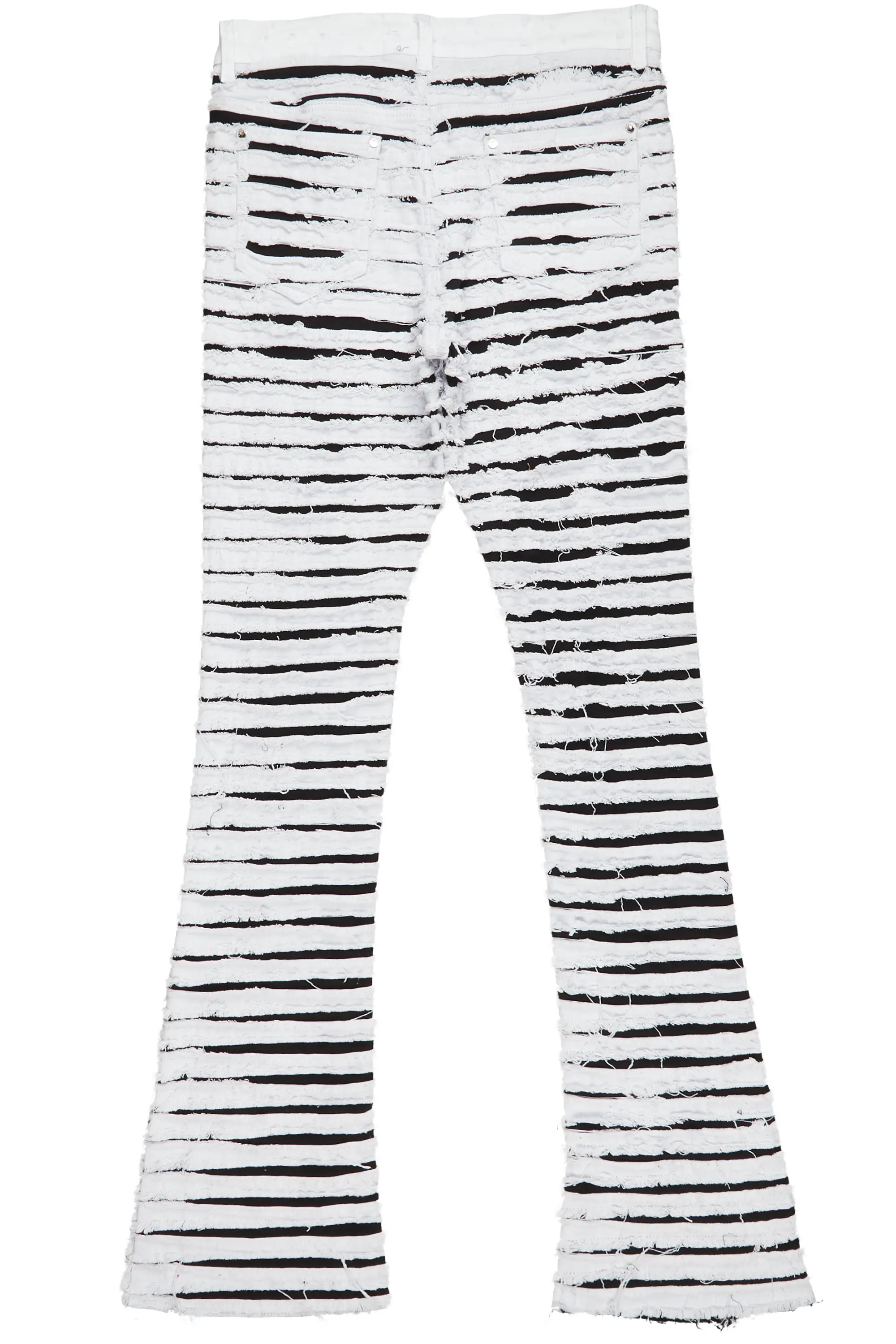 Kunno White Stacked Flare Jean - Image 14