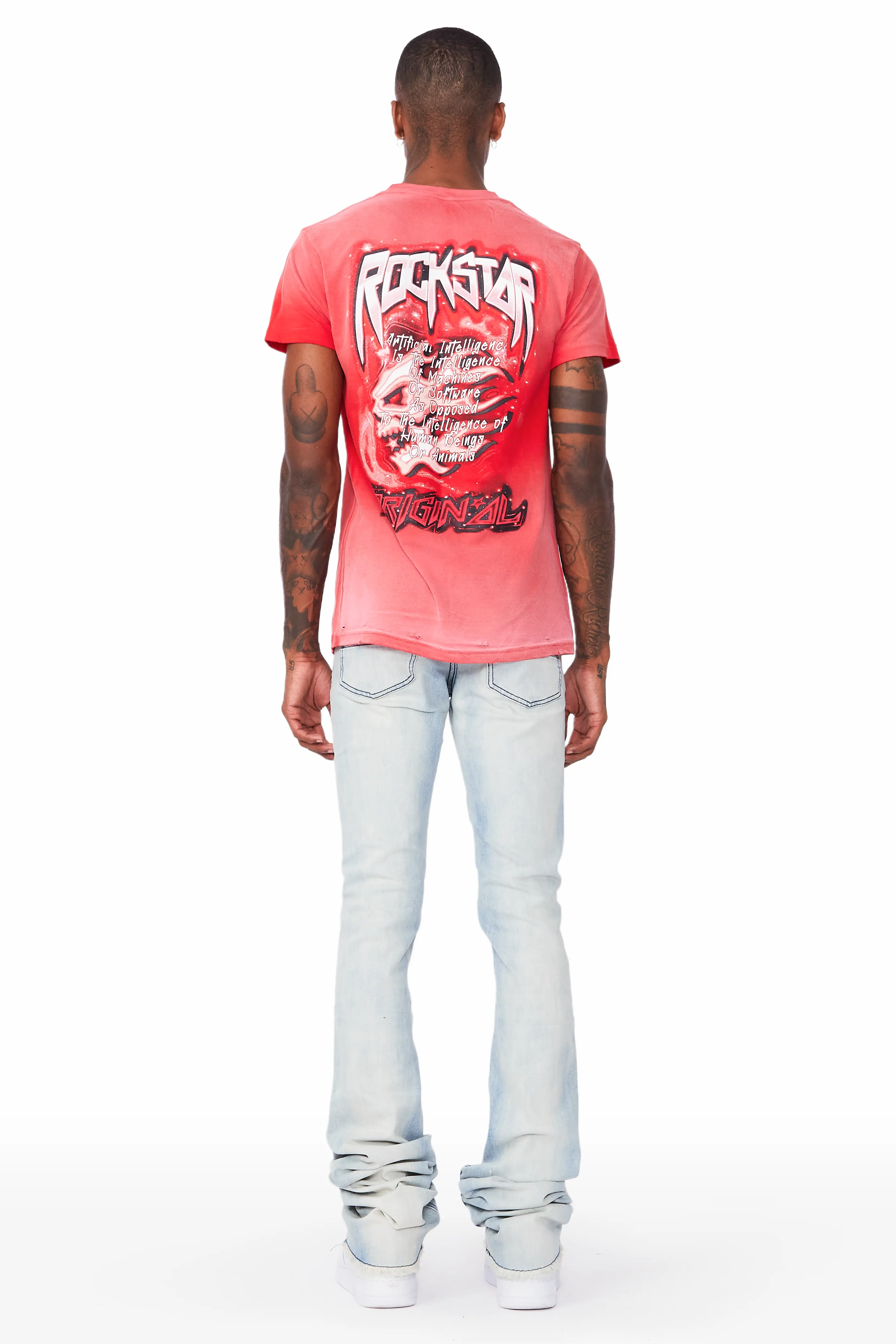 Josiah Blue Super Stacked Flare Jean - Image 5