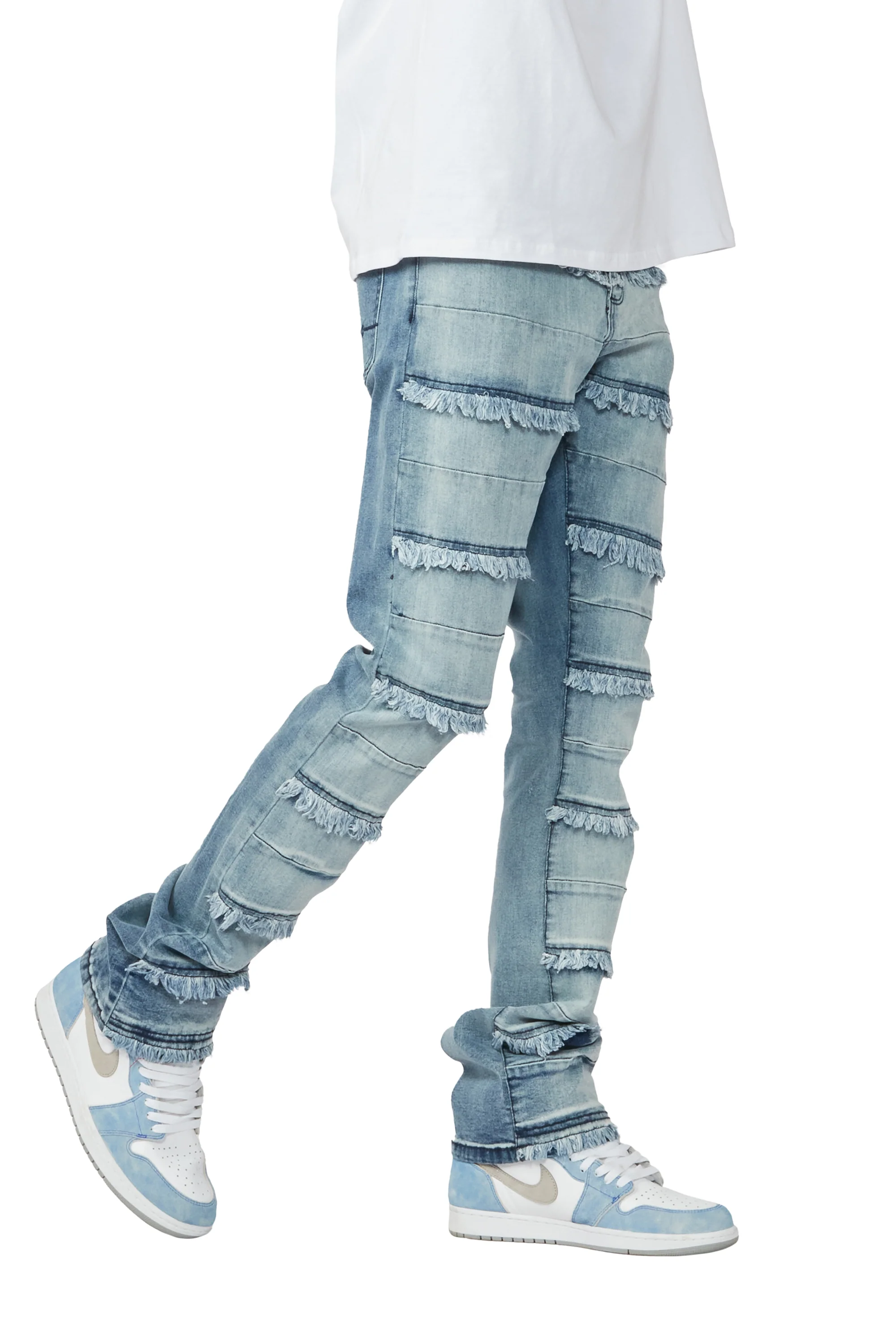 Oren Blue Stacked Flare Jean - Image 6