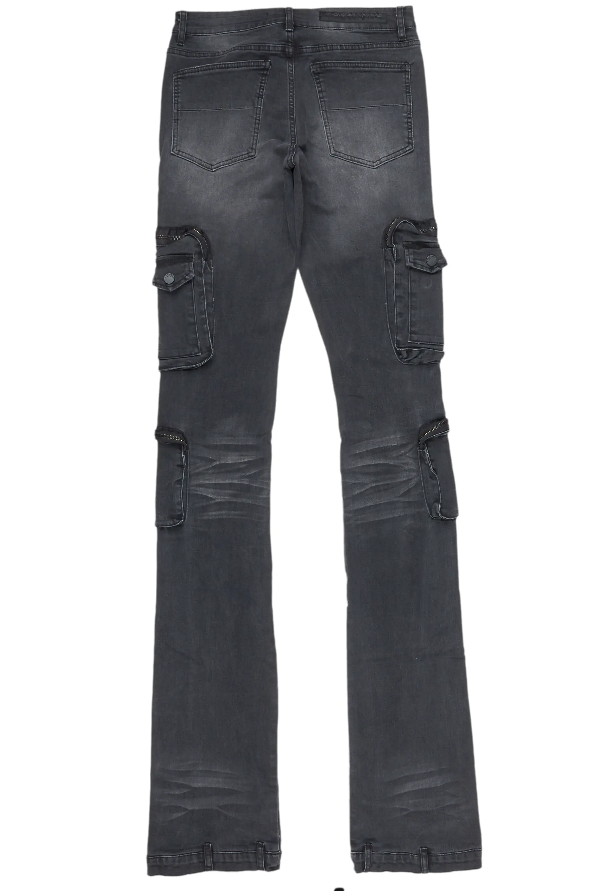 Shane Grey Wash Super Stacked Flare Jean - Image 6