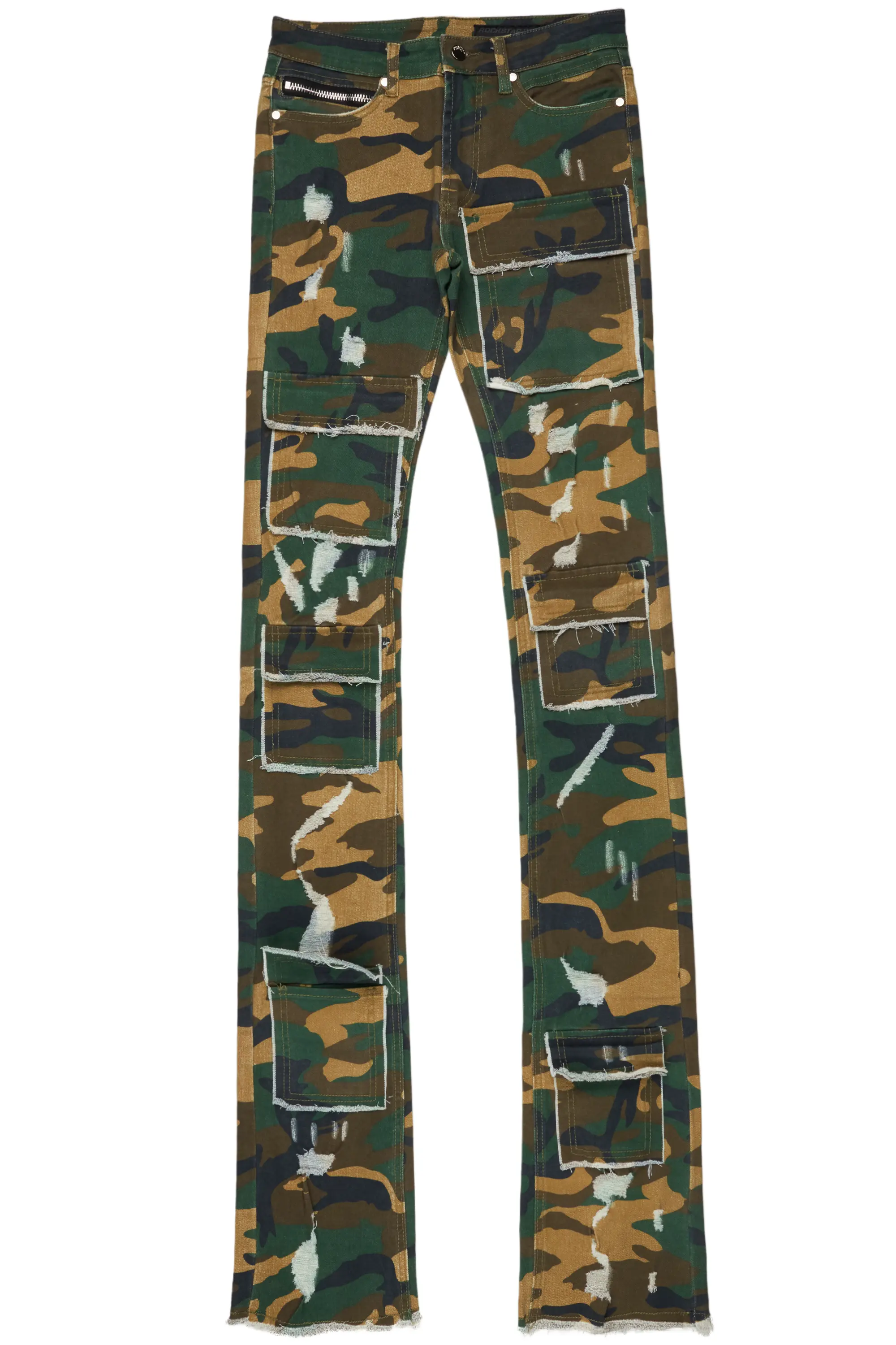 Petrus Camo Super Stacked Flare Jean - Image 3