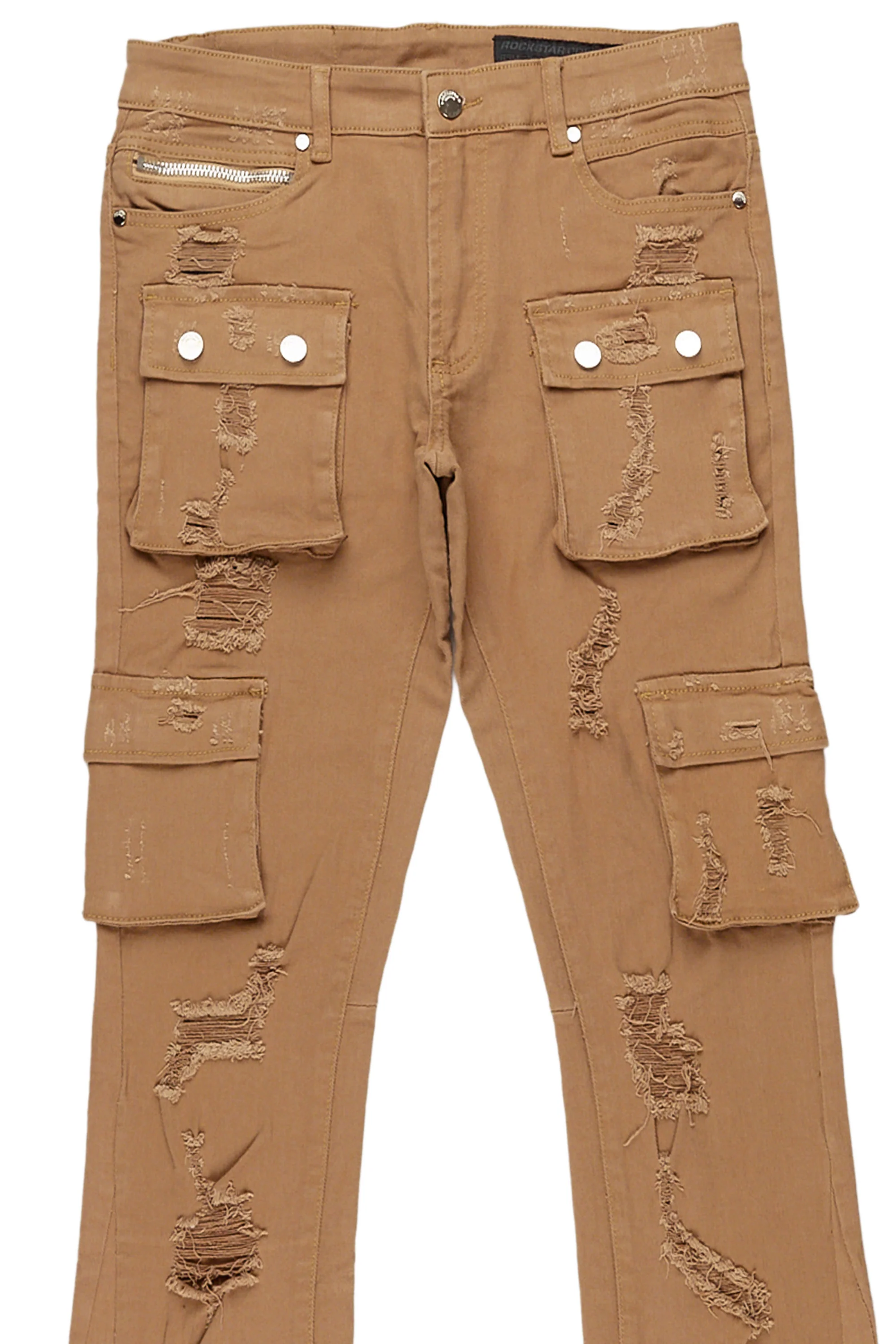 Zaid Tan Stacked Flare Jean - Image 3