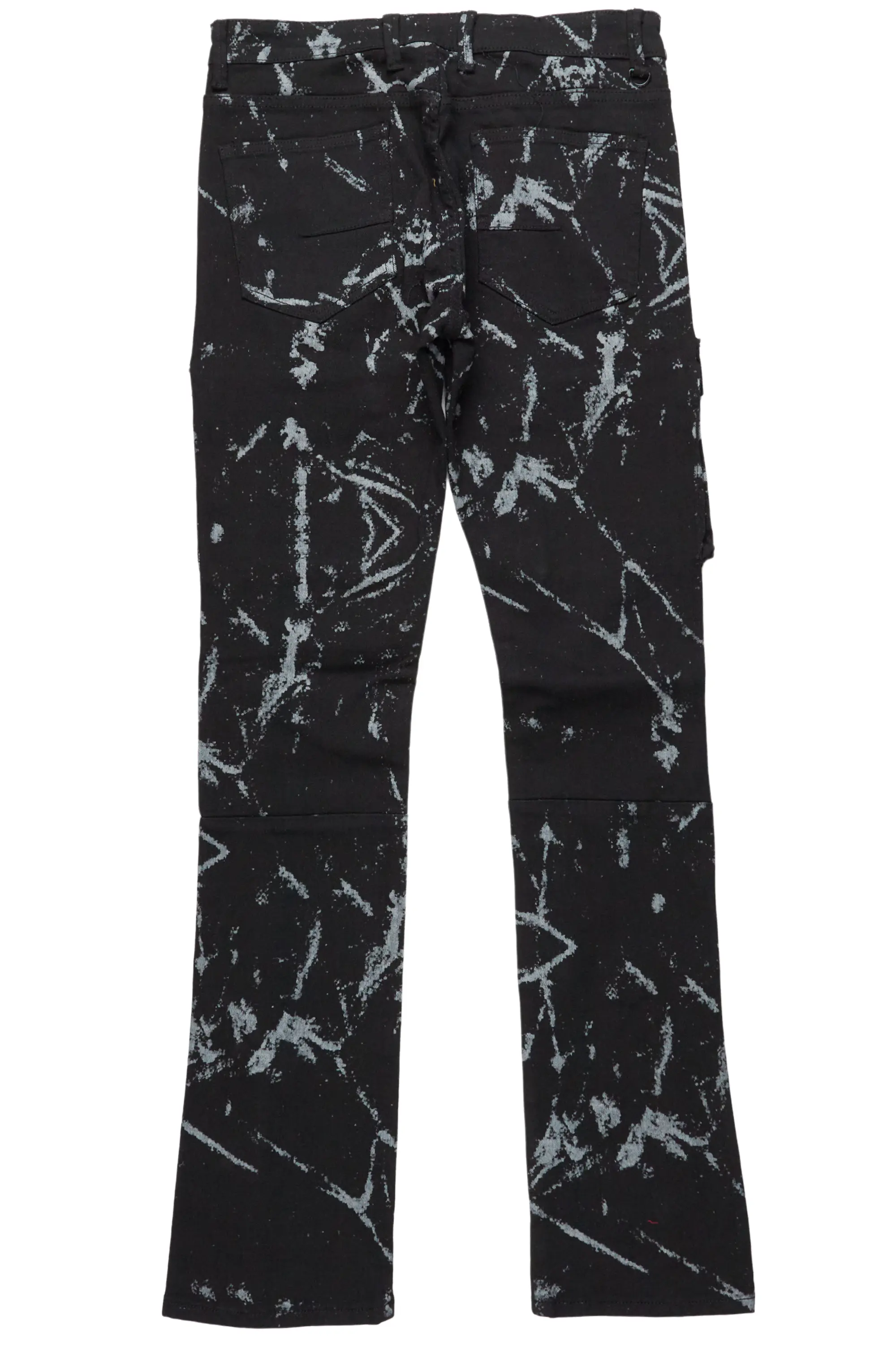 Waage Marble Black Cargo Stacked Flare Jean - Image 8