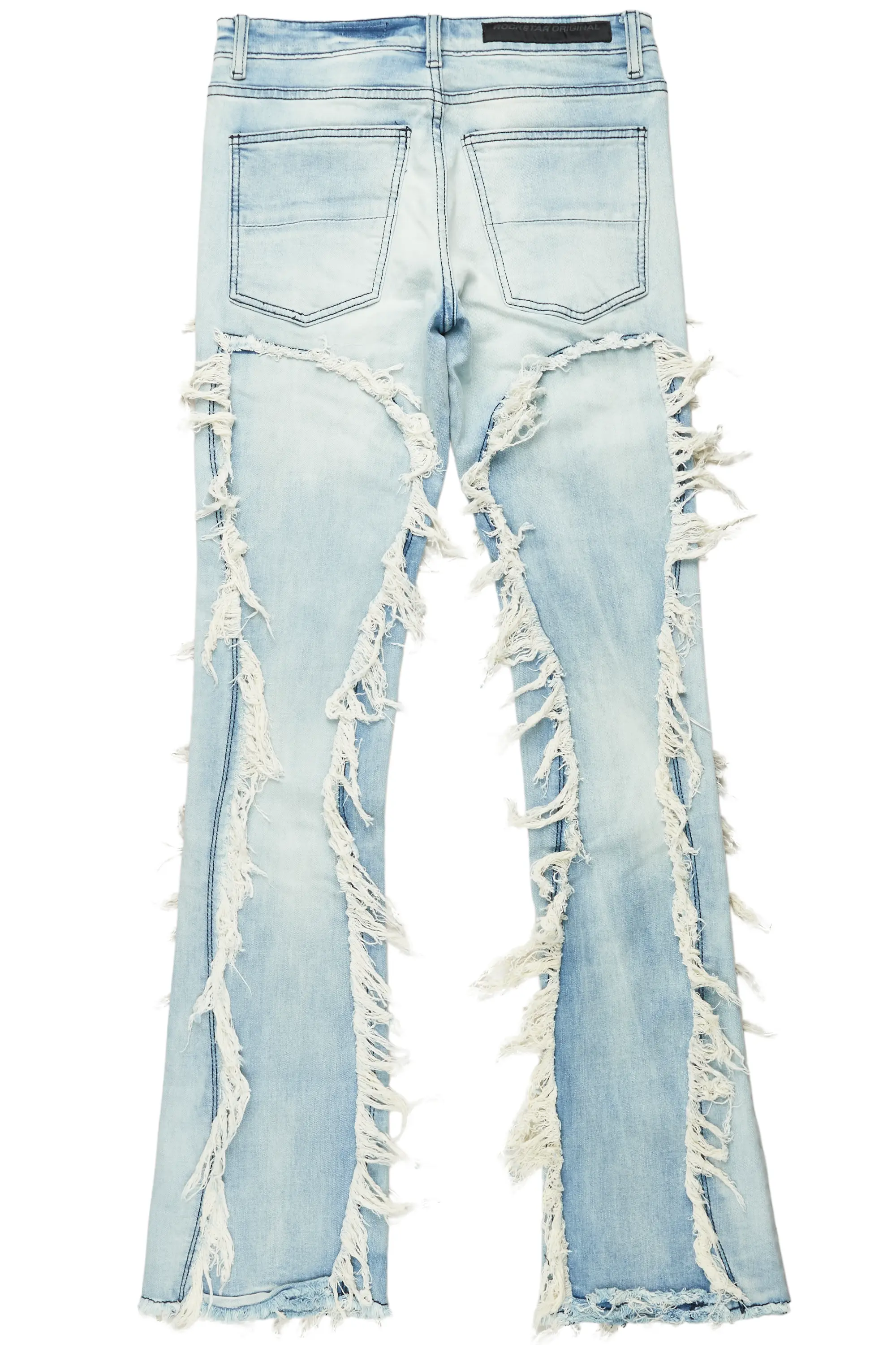 Tristan Blue Stacked Flare Jean - Image 8